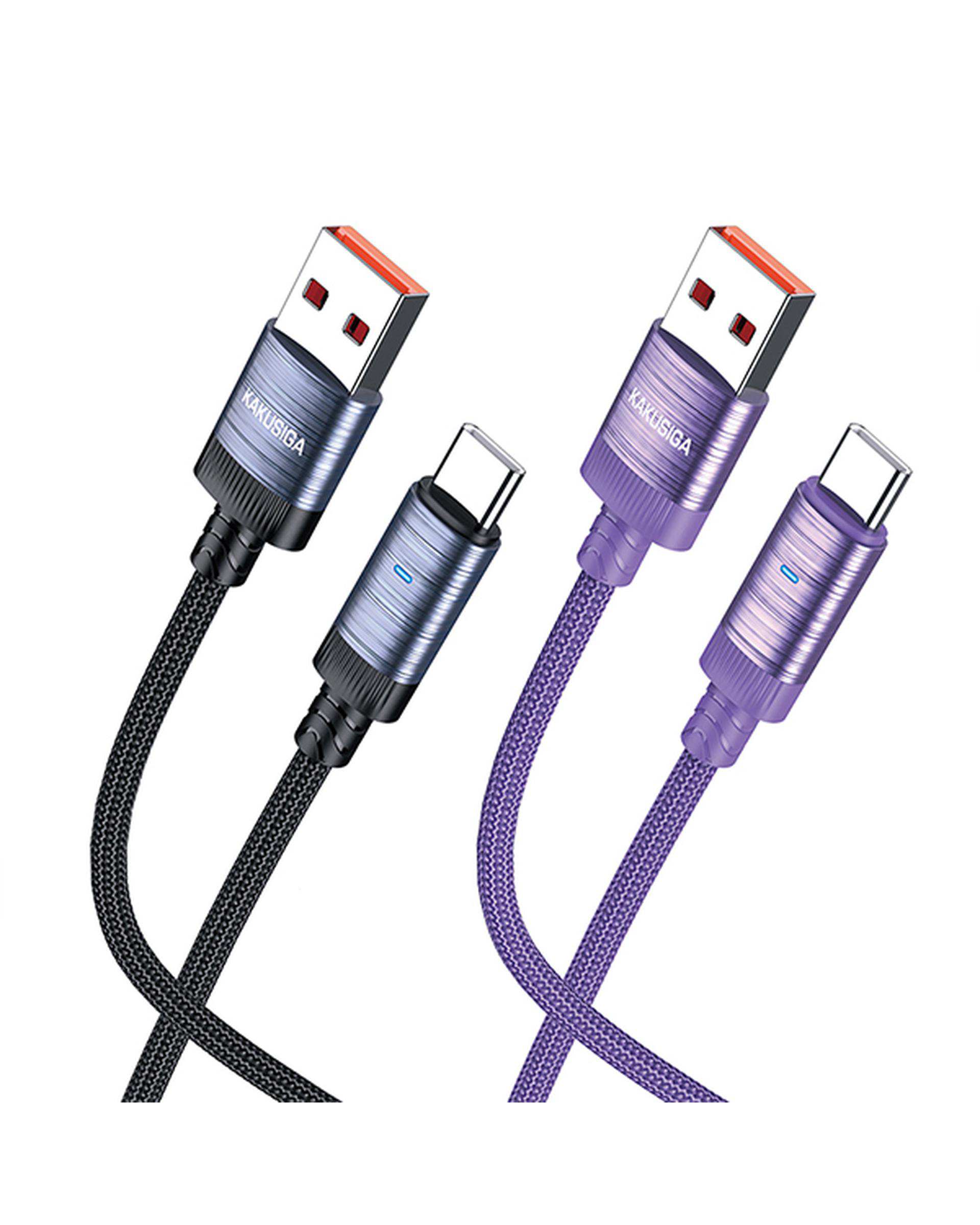 کابل شارژ تایپ سی بنفش کاکوسیگا Kakusiga مدل KSC-972