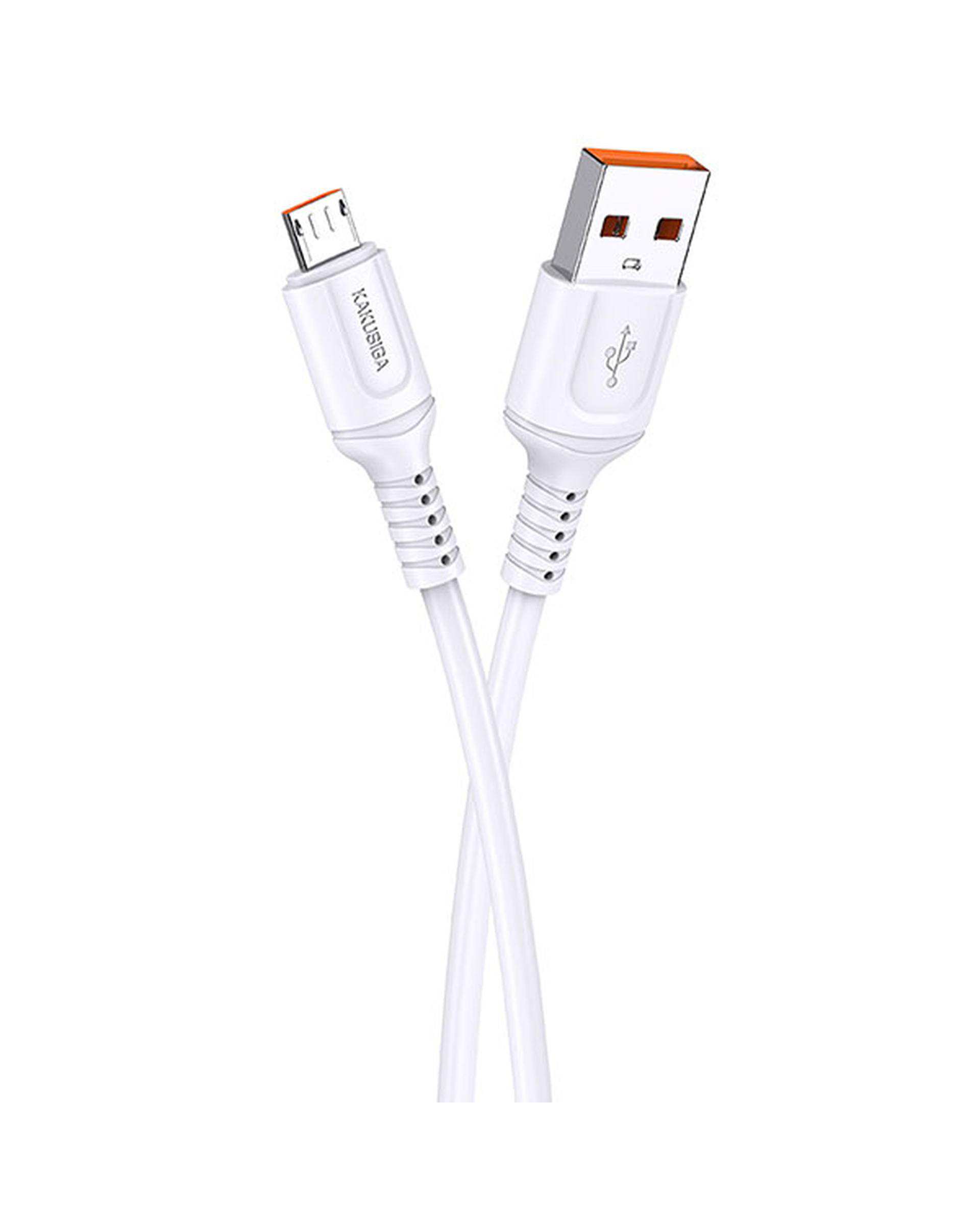 کابل شارژ میکرو سفید کاکوسیگا Kakusiga مدل KSC-805