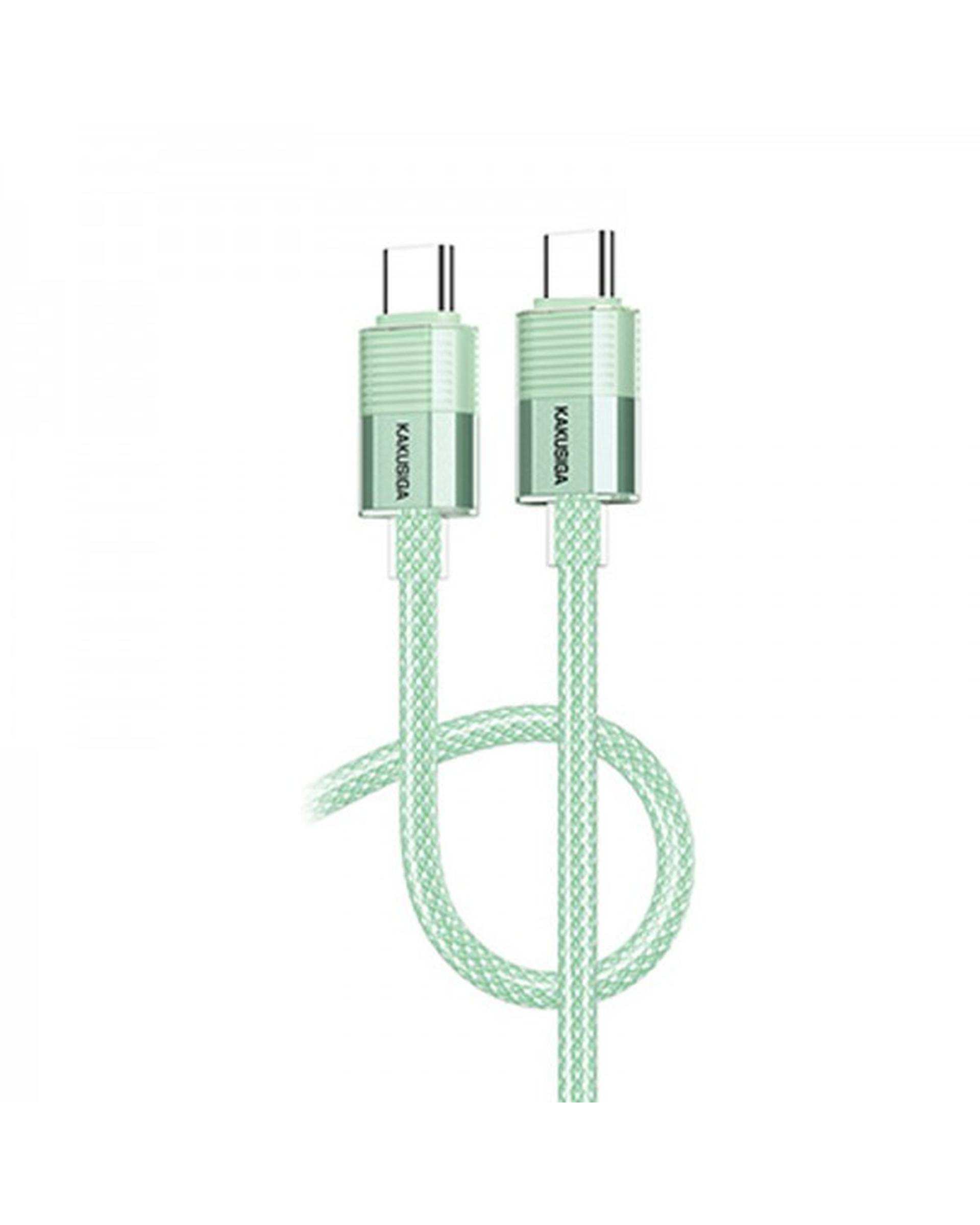 کابل شارژ دو سر تایپ سی سبز کاکوسیگا Kakusiga مدل KSC-985