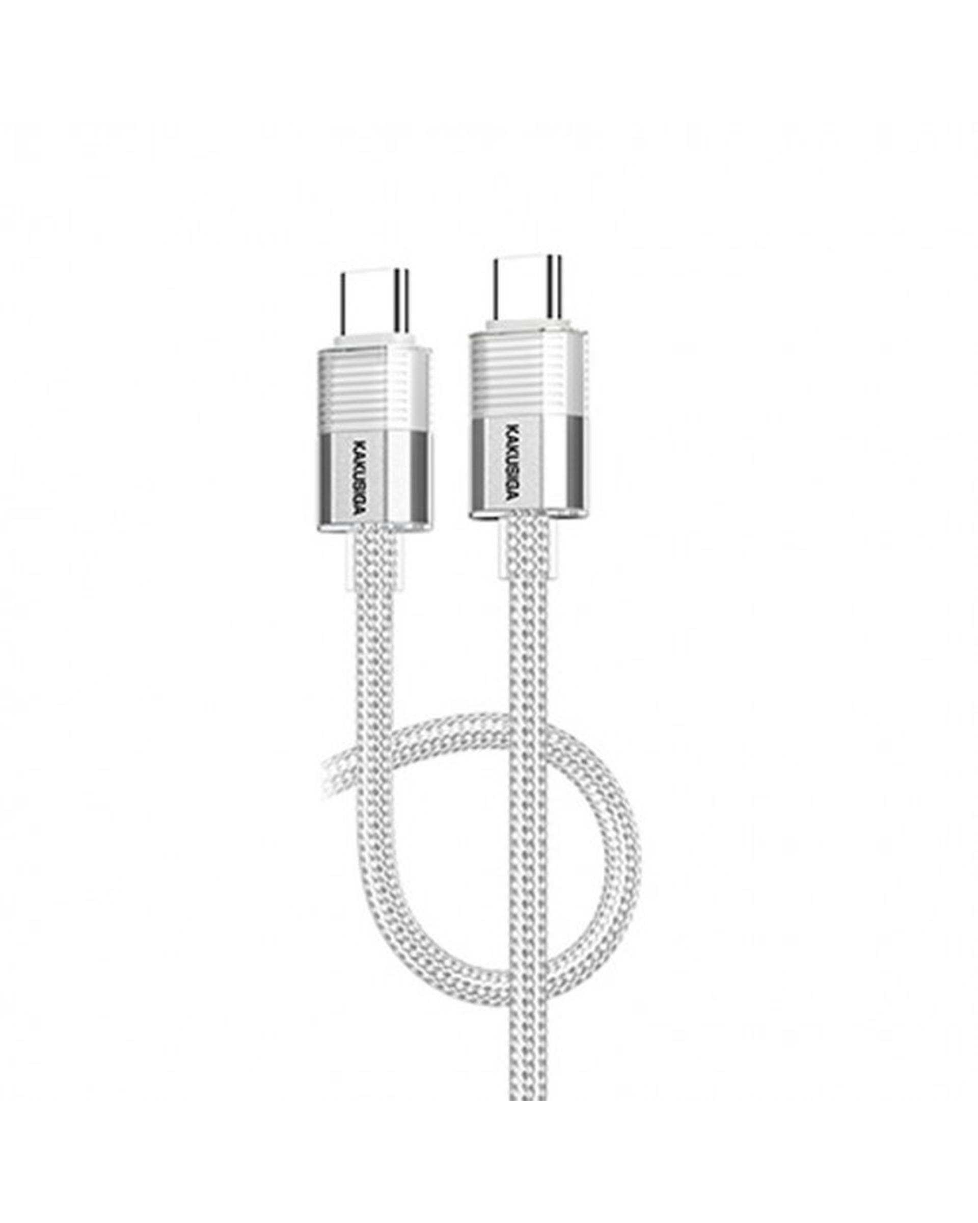 کابل شارژ دو سر تایپ سی نقره ای کاکوسیگا Kakusiga مدل KSC-985