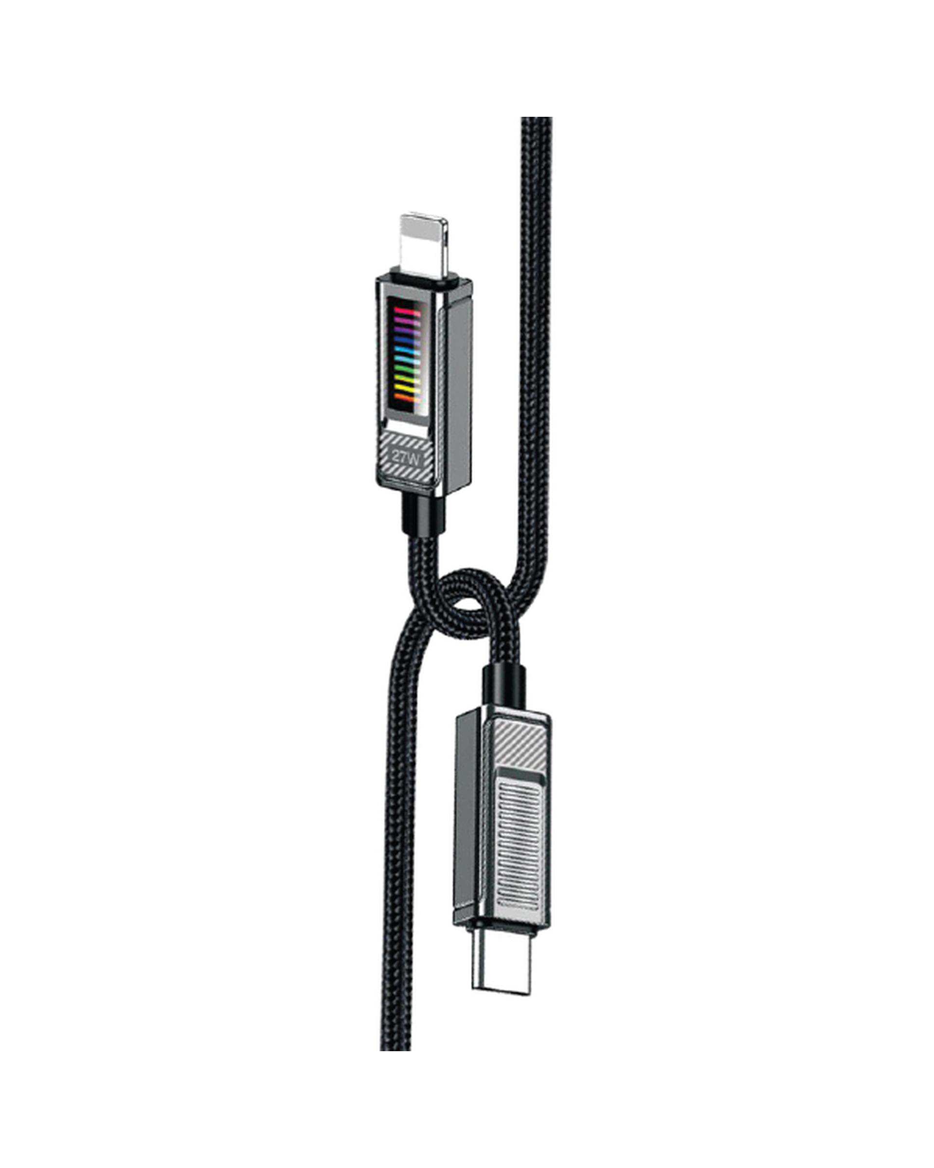کابل شارژ تایپ سی به لایتنینگ مشکی کاکوسیگا Kakusiga مدل KSC-986