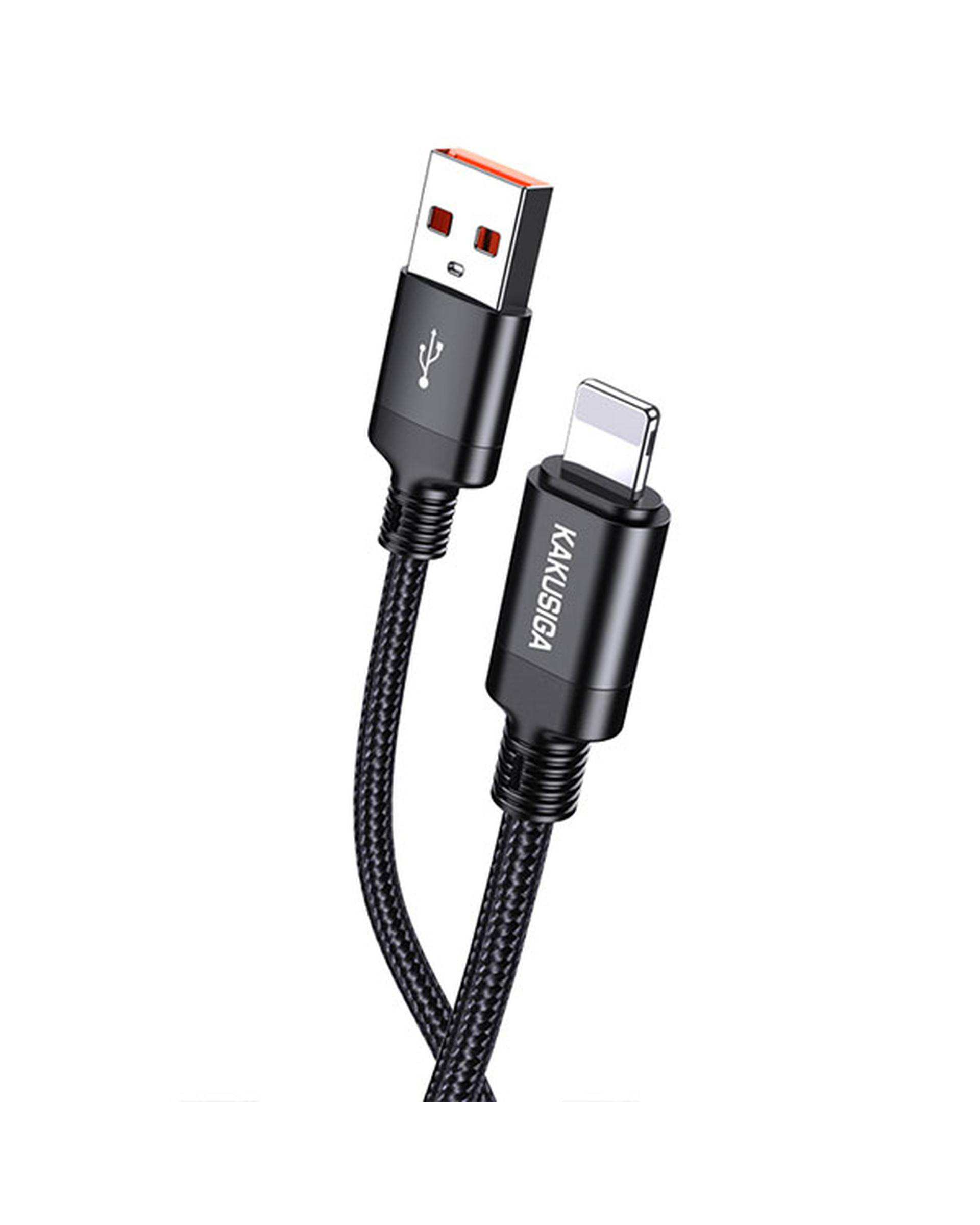 کابل شارژ لایتنینگ مشکی کاکوسیگا Kakusiga مدل KSC-970