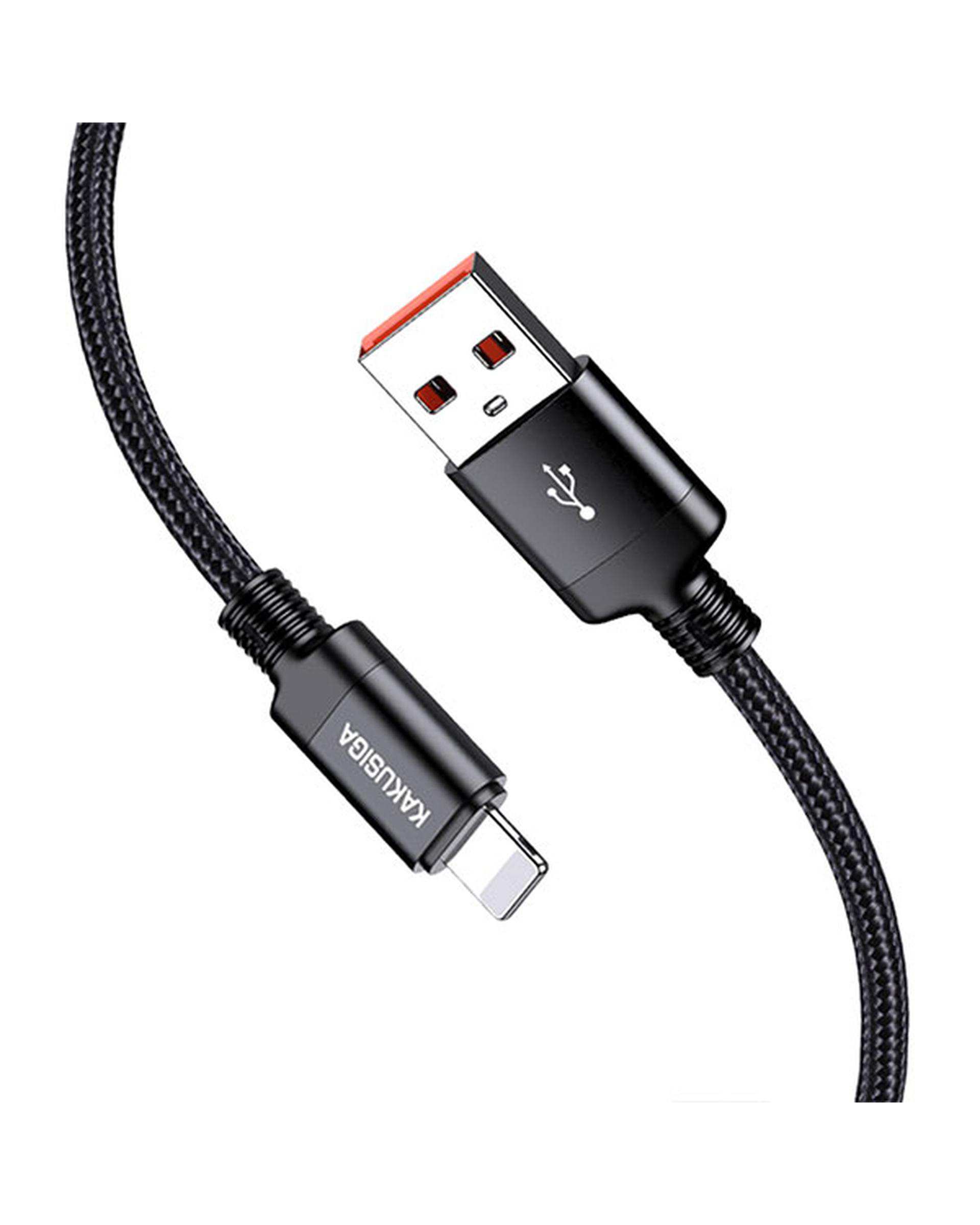 کابل شارژ لایتنینگ مشکی کاکوسیگا Kakusiga مدل KSC-970