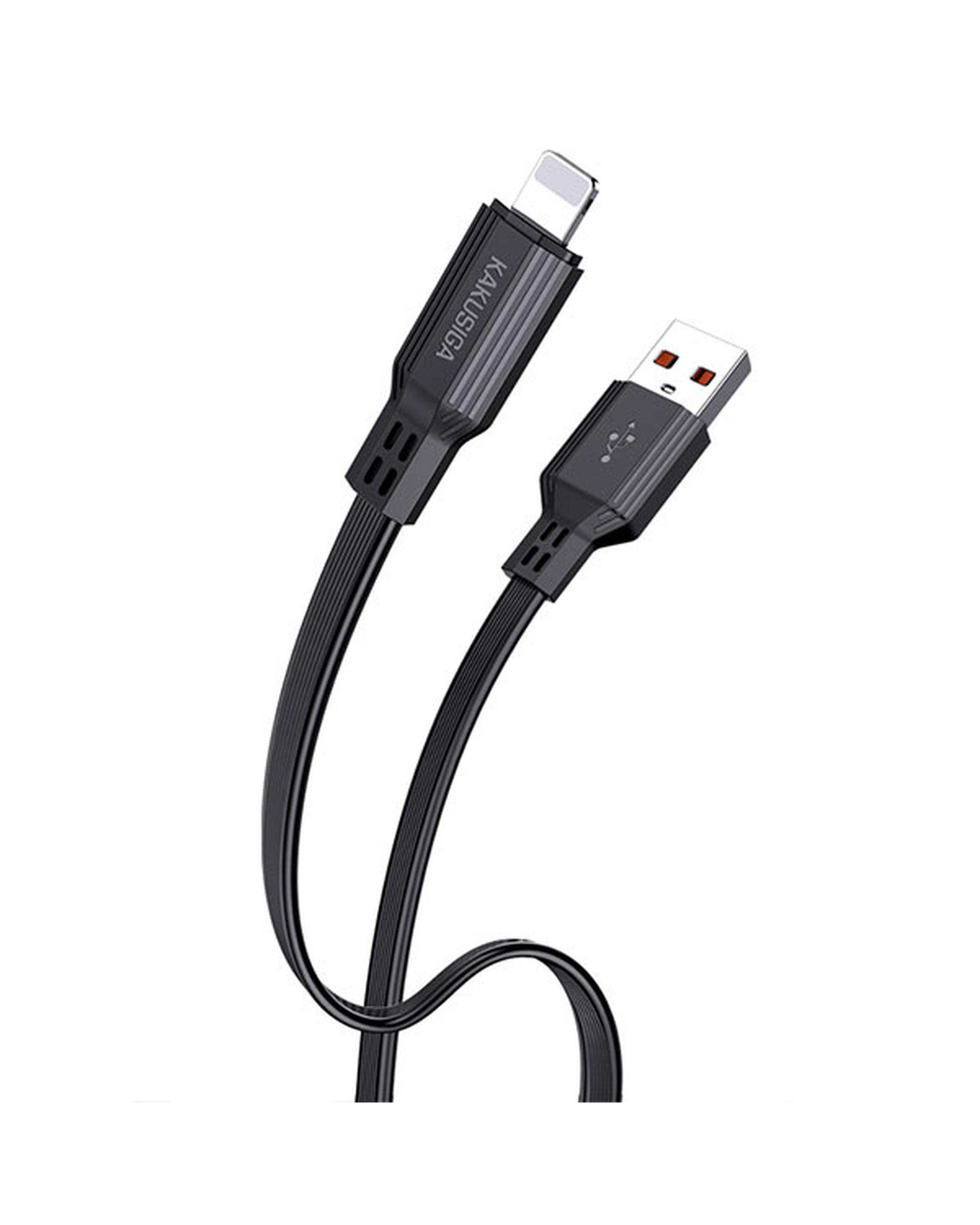 کابل شارژ لایتنینگ مشکی کاکوسیگا Kakusiga مدل KSC-808
