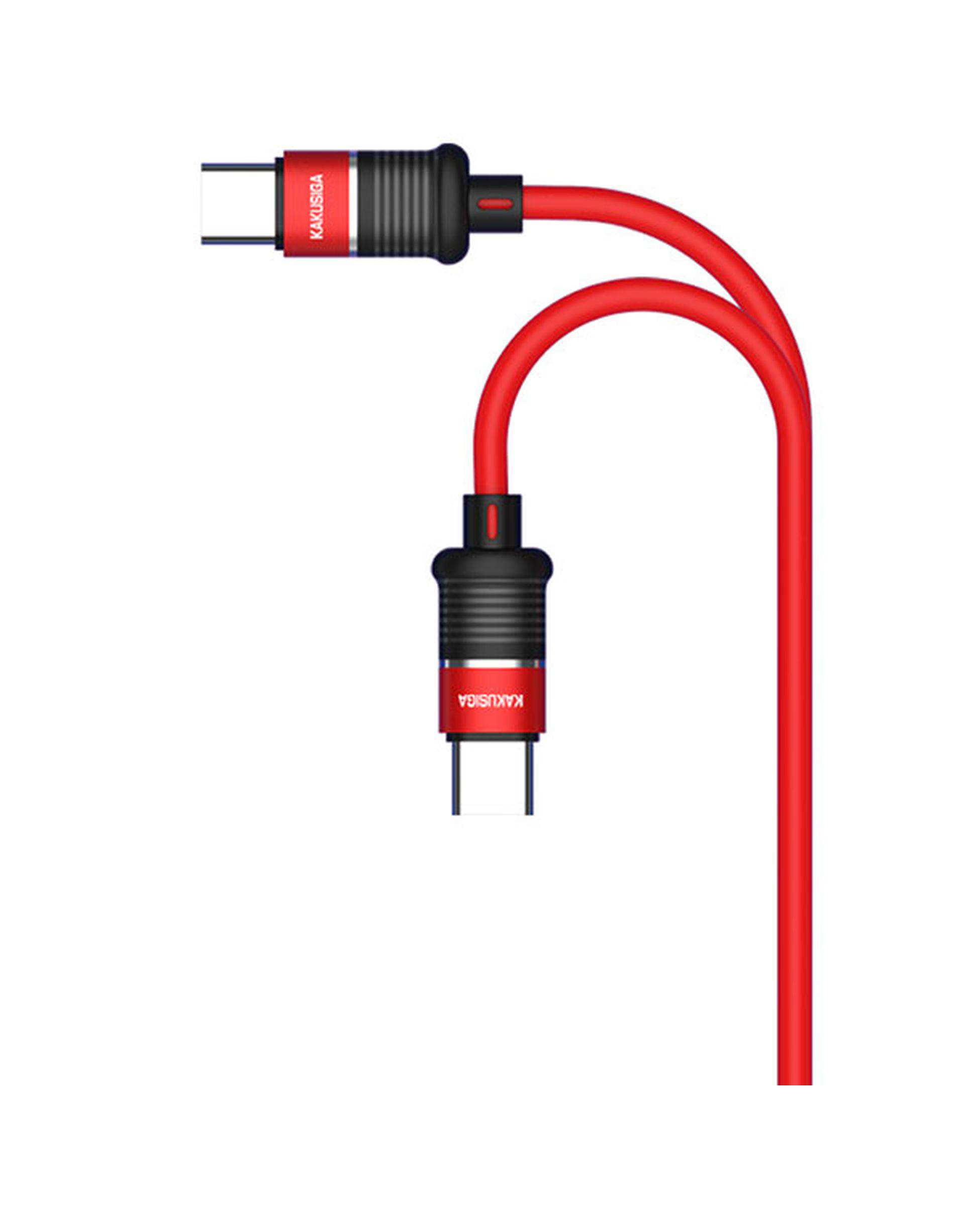 کابل شارژ تایپ سی قرمز کاکوسیگا Kakusiga مدل KSC-351