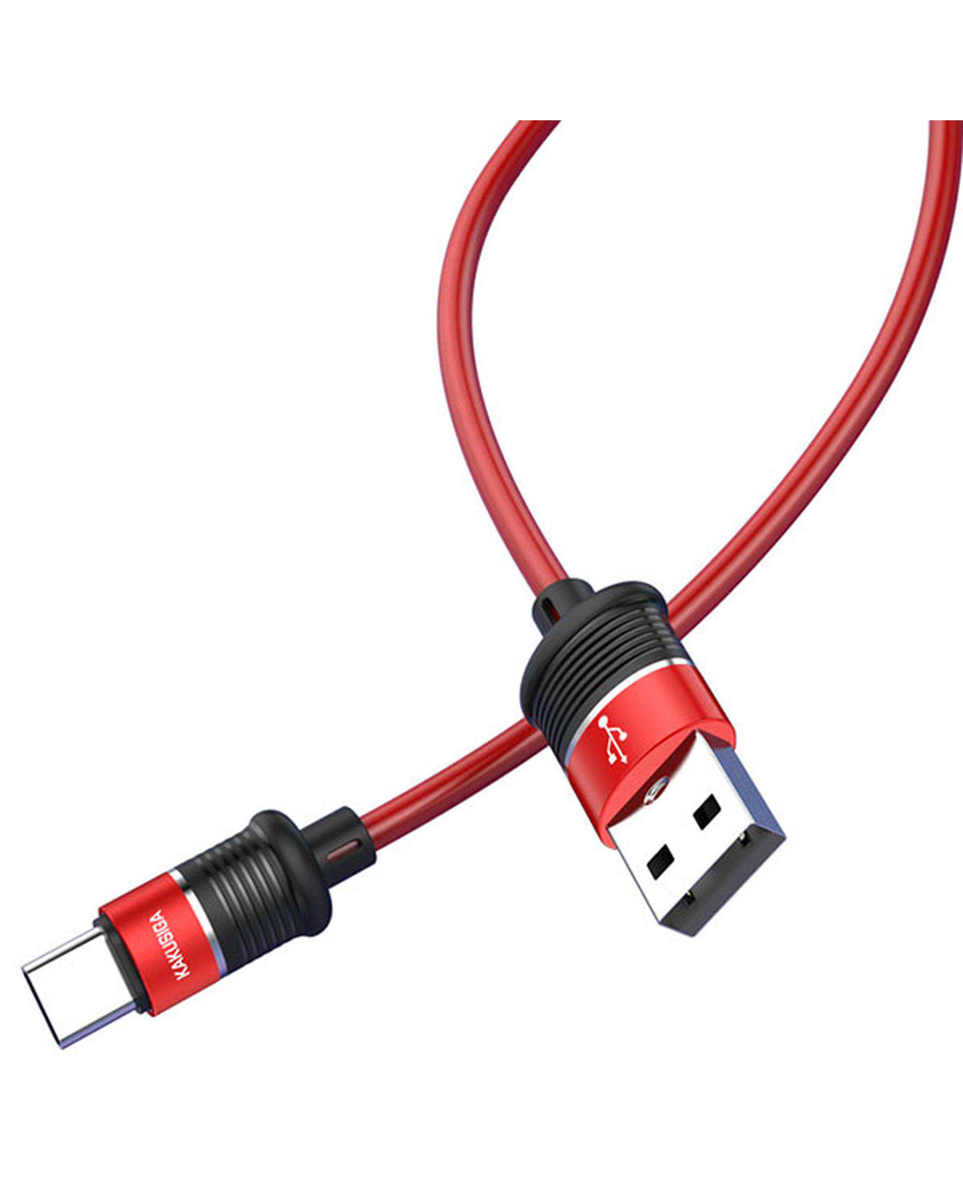 کابل شارژ تایپ سی قرمز کاکوسیگا Kakusiga مدل KSC-351