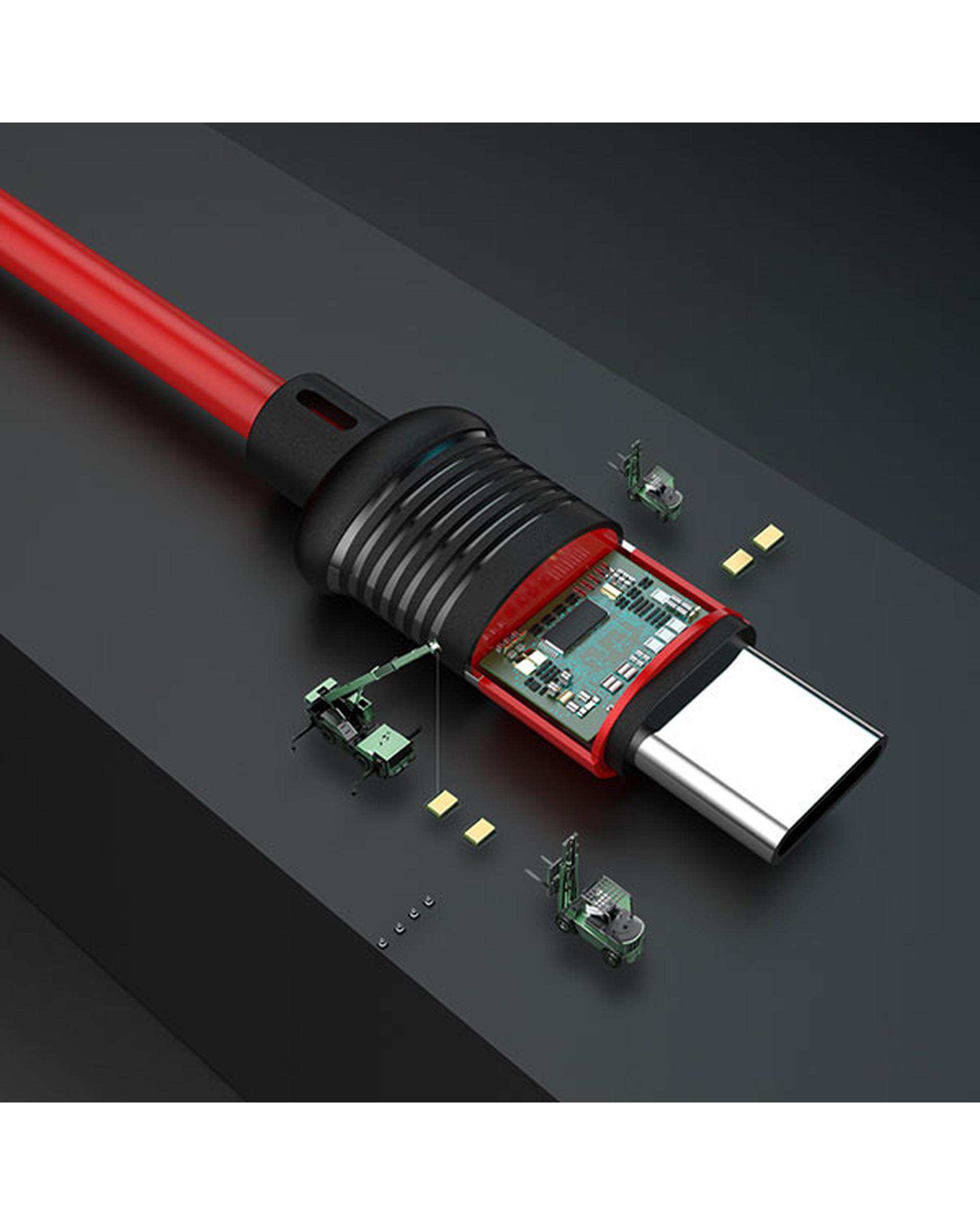 کابل شارژ تایپ سی قرمز کاکوسیگا Kakusiga مدل KSC-351