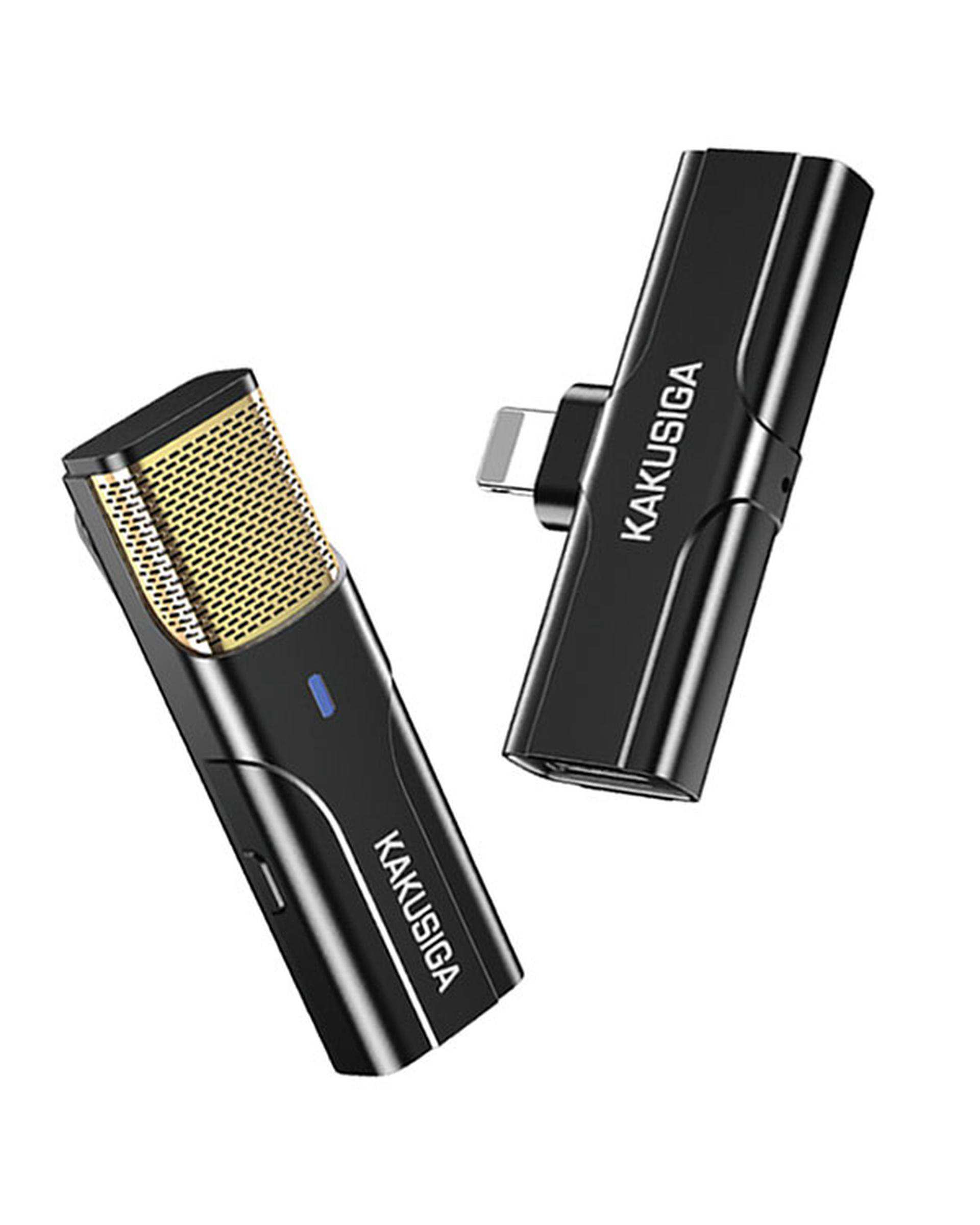 میکروفون یقه ای مشکی لایتنینگ کاکوسیگا Kakusiga مدل KSC-1106