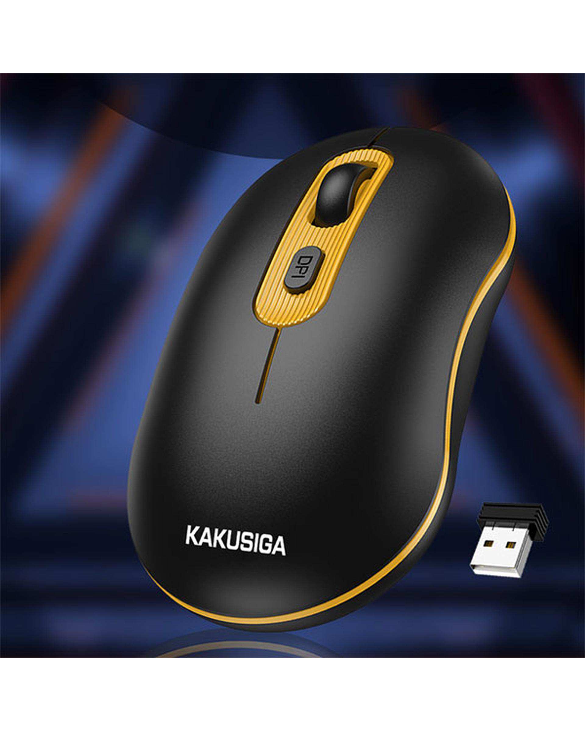 ماوس مشکی زرد کاکوسیگا Kakusiga مدل KSC-871