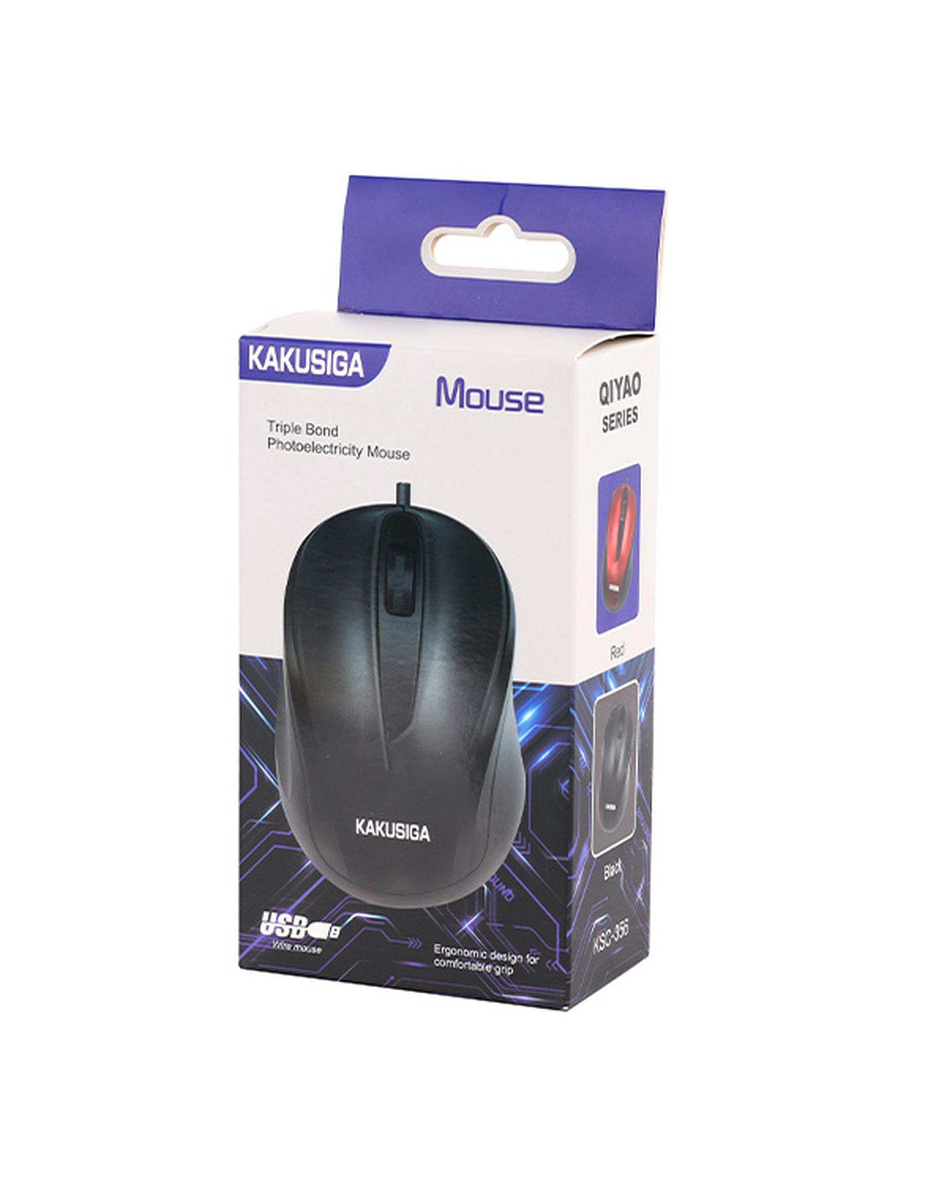 ماوس مشکی کاکوسیگا Kakusiga مدل KSC-356