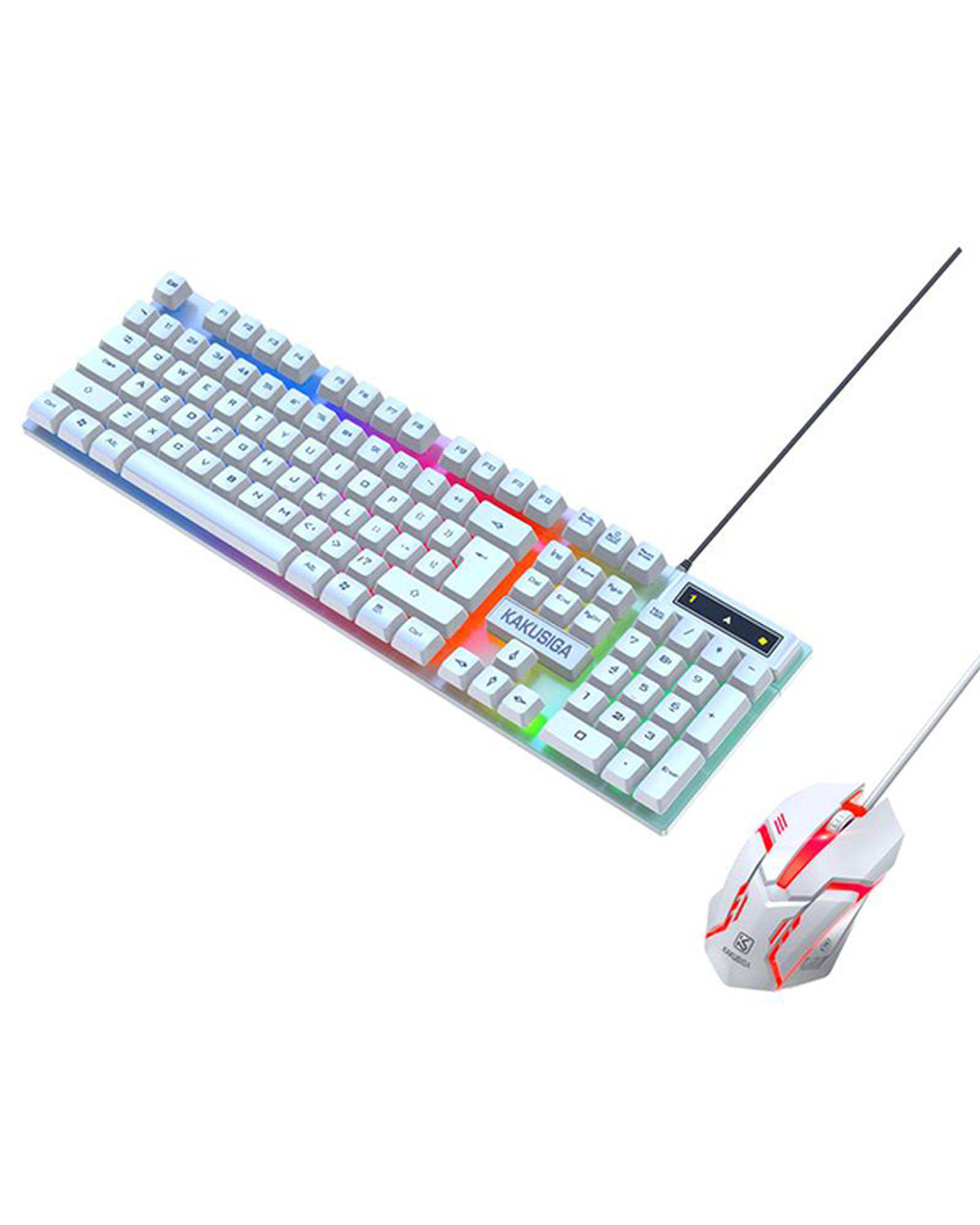 کیبورد و ماوس سفید کاکوسیگا Kakusiga مدل KSC-734