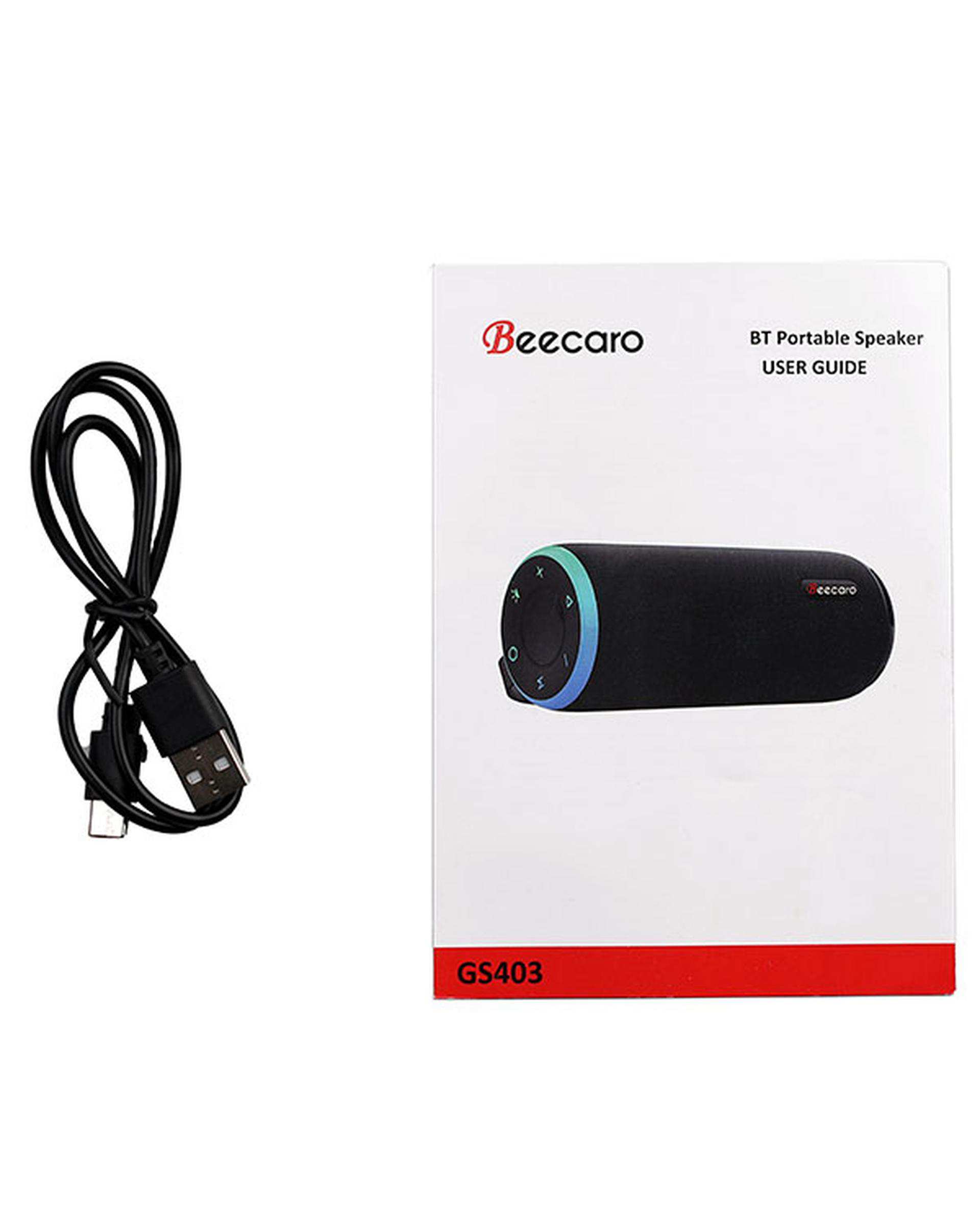 اسپیکر بلوتوثی مشکی بیکارو Beecaro مدل GS403