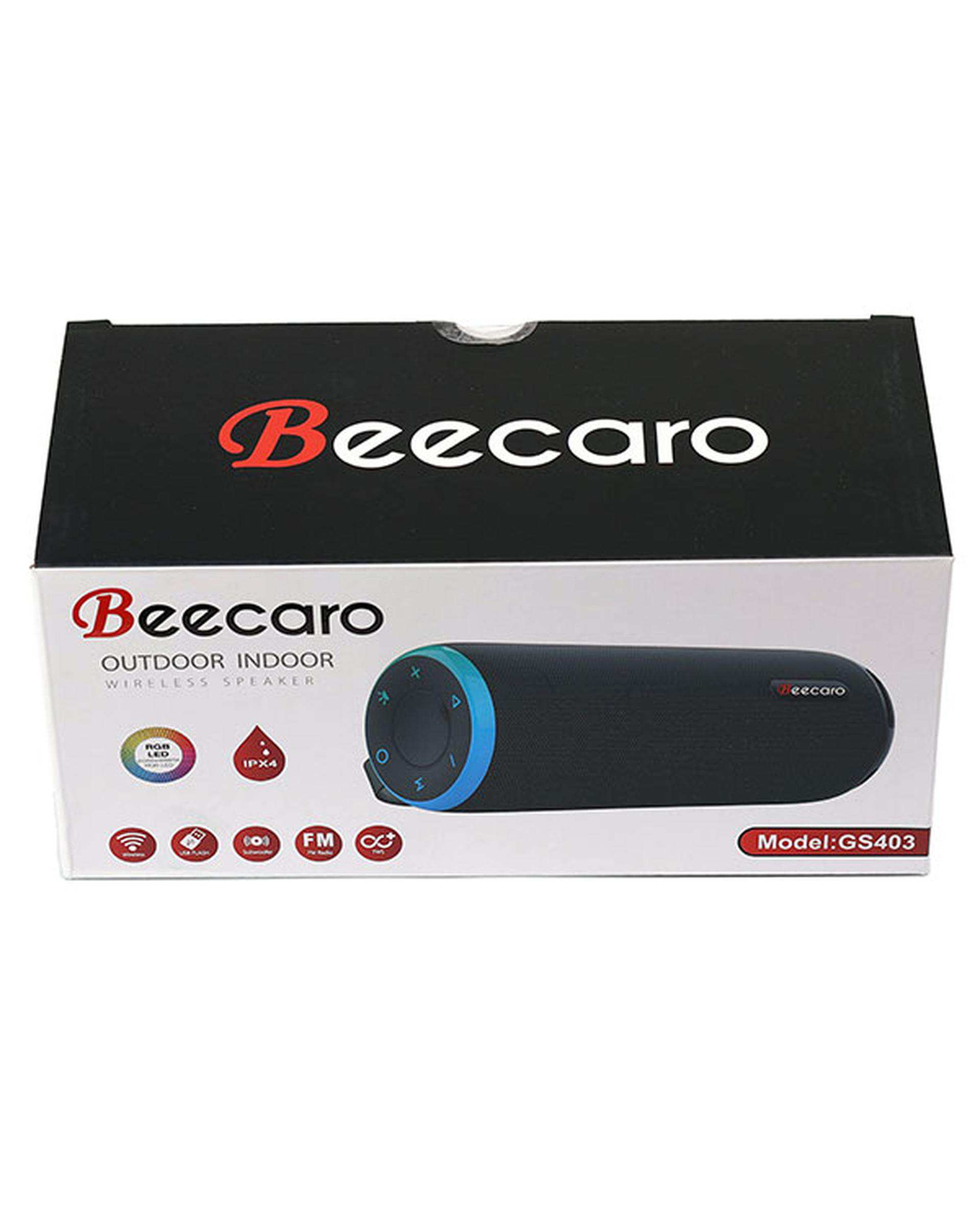 اسپیکر بلوتوثی مشکی بیکارو Beecaro مدل GS403