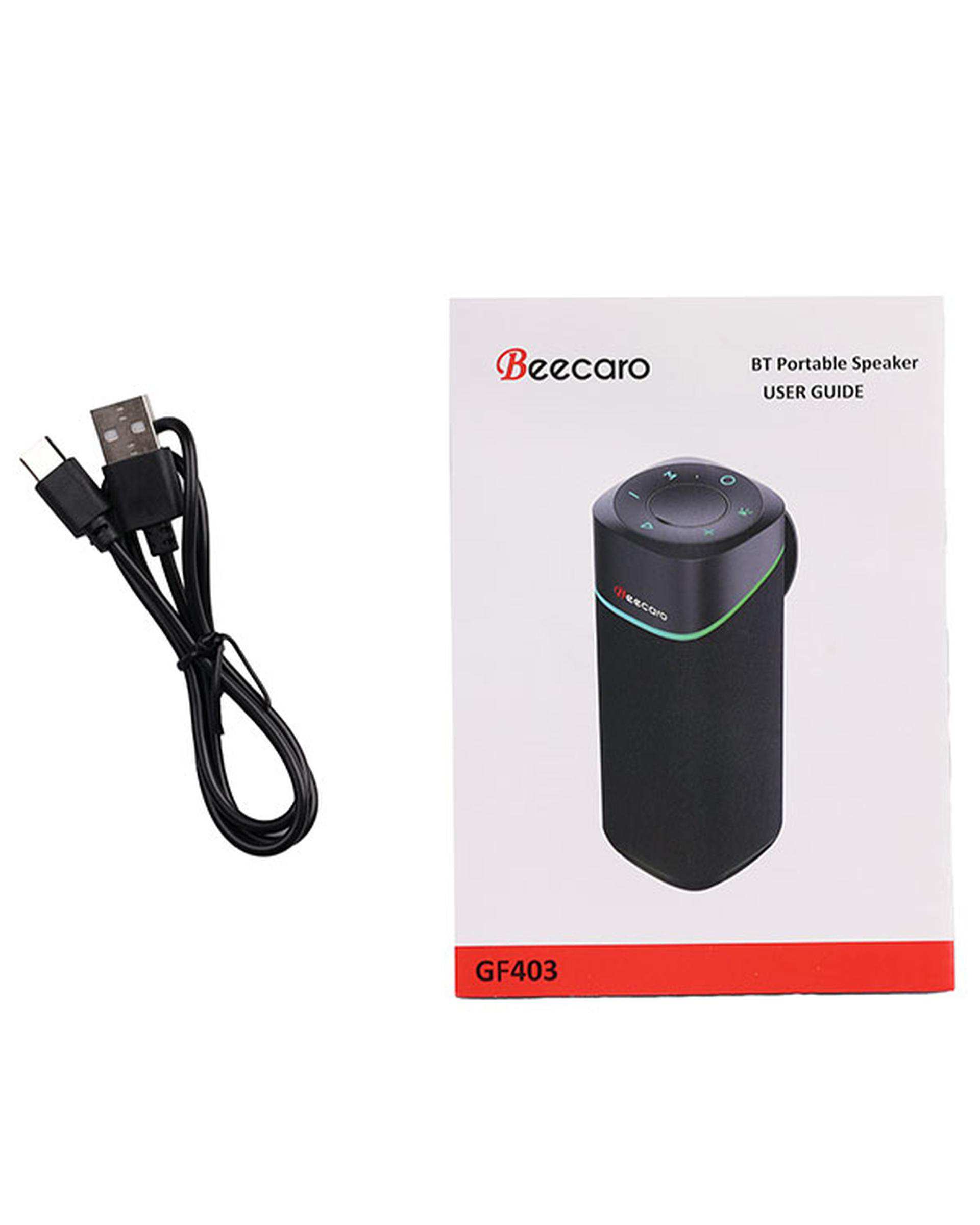 اسپیکر بلوتوثی مشکی بیکارو Beecaro مدل GF403