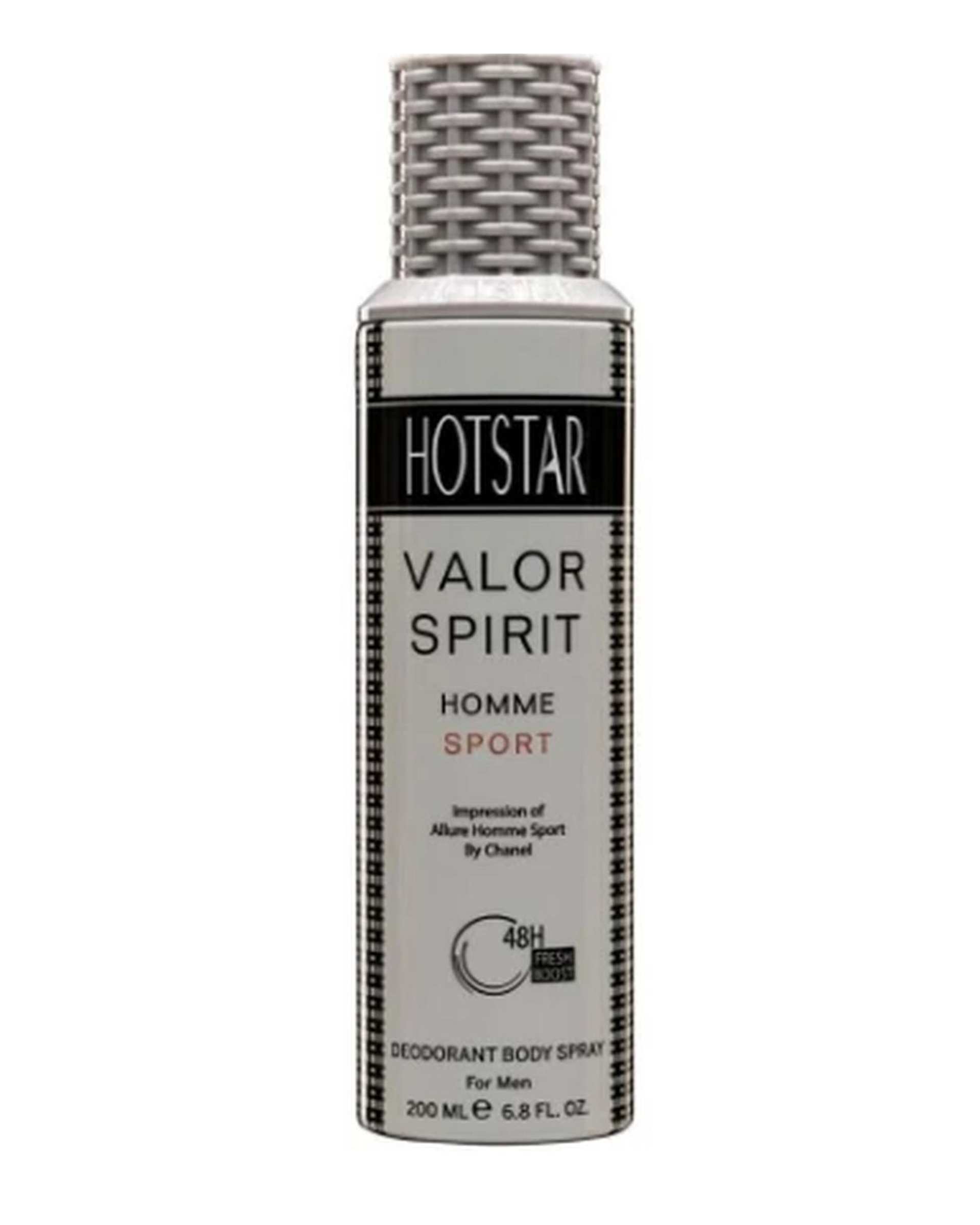 اسپری دئودورانت مردانه هات استار Hotstar مدل Valor Spirit حجم 200ml