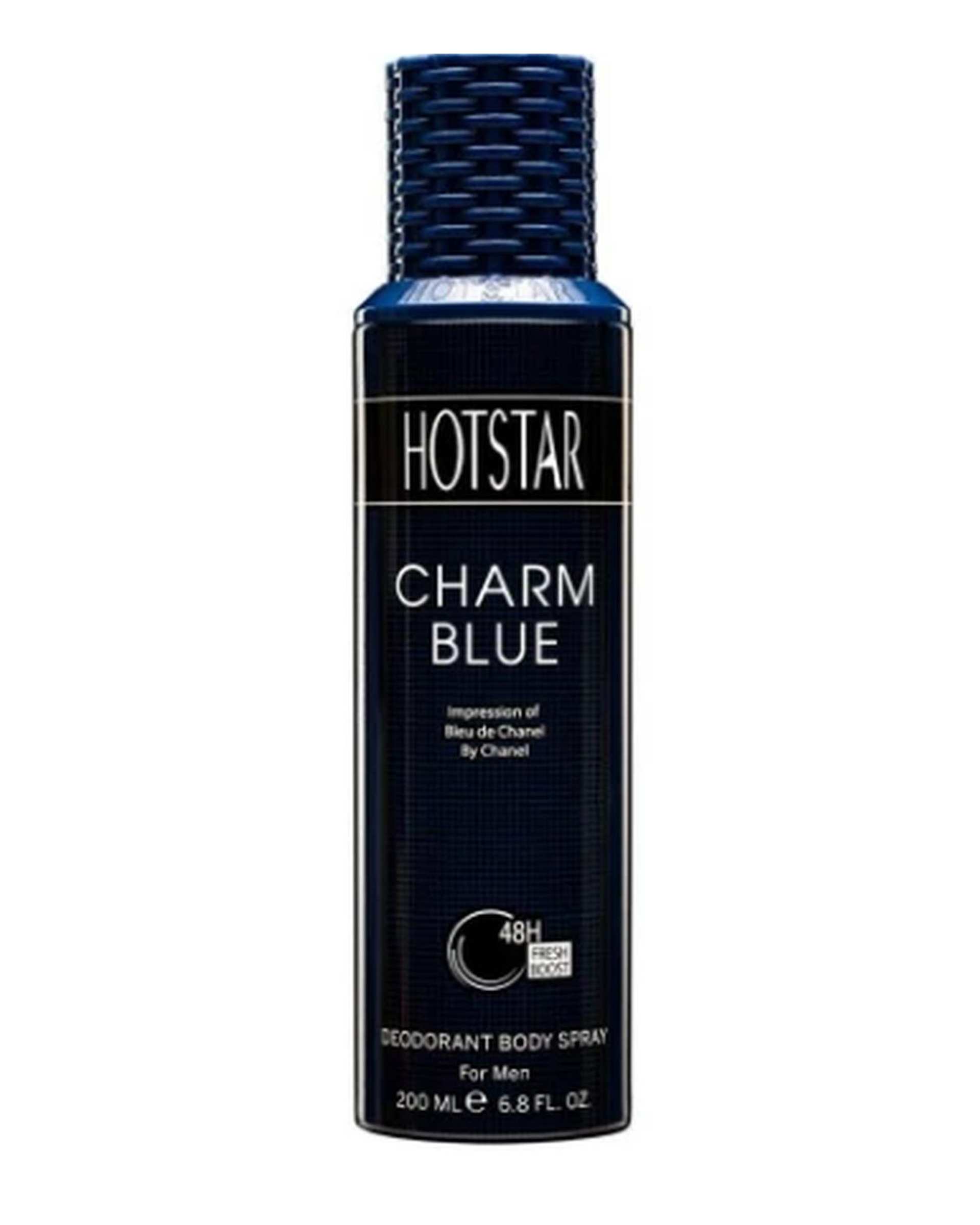 اسپری دئودورانت مردانه هات استار Hotstar مدل Charm Blue حجم 200ml