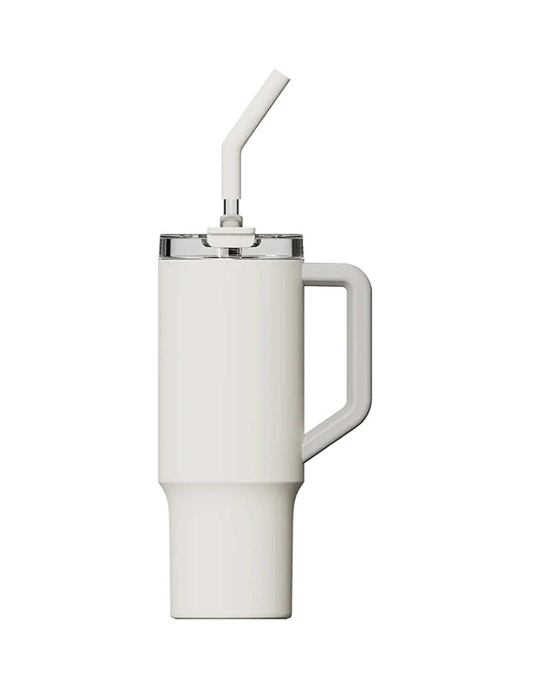 تراول ماگ ضد زنگ سفید میجیا شیائومی Xiaomi مدل Mijia Straw Cup 1L Stainless Steel ظرفیت 1 لیتر