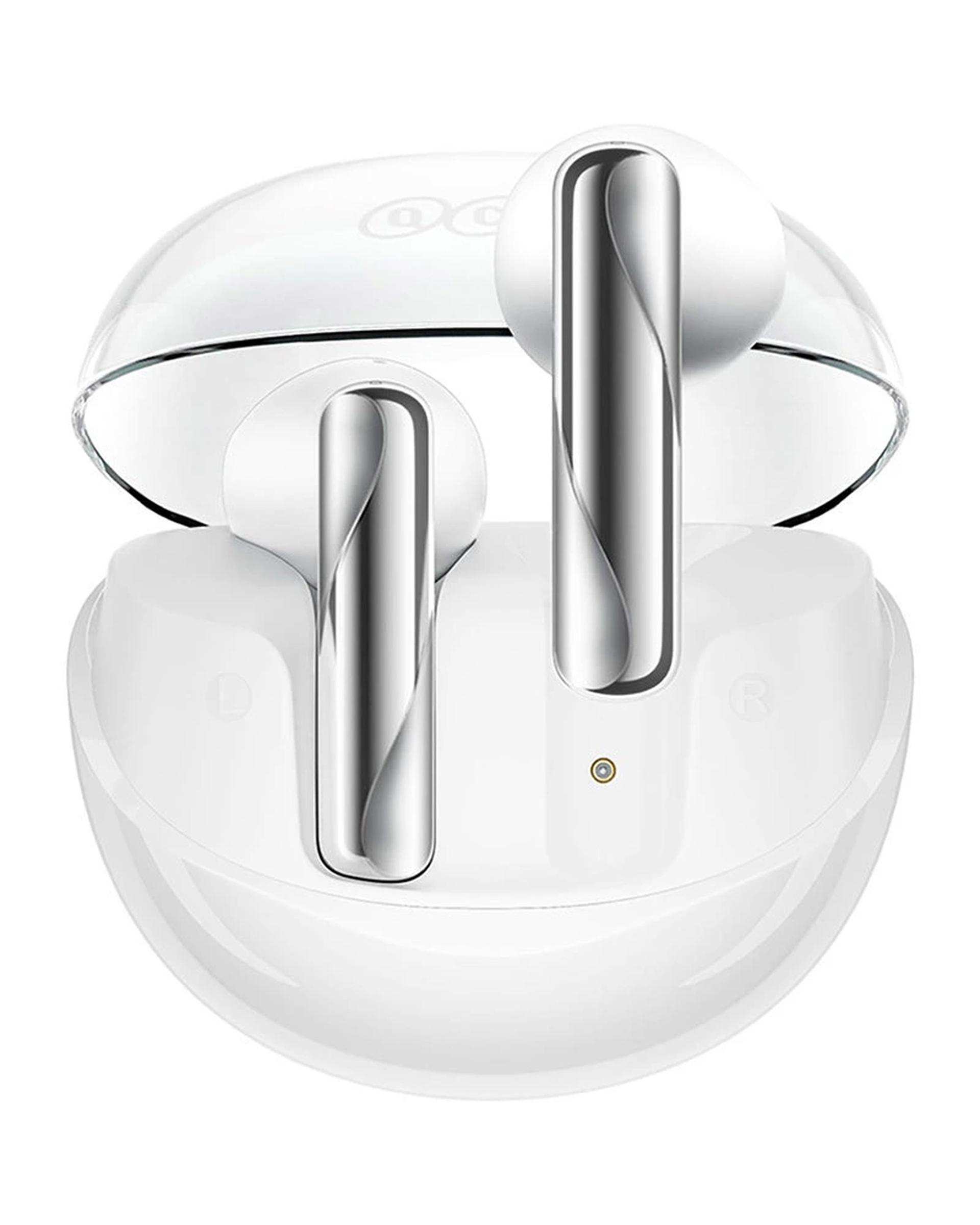 هندزفری بلوتوثی سفید کیو سی وای QCY مدل AliyBuds Clear BH24QT32A