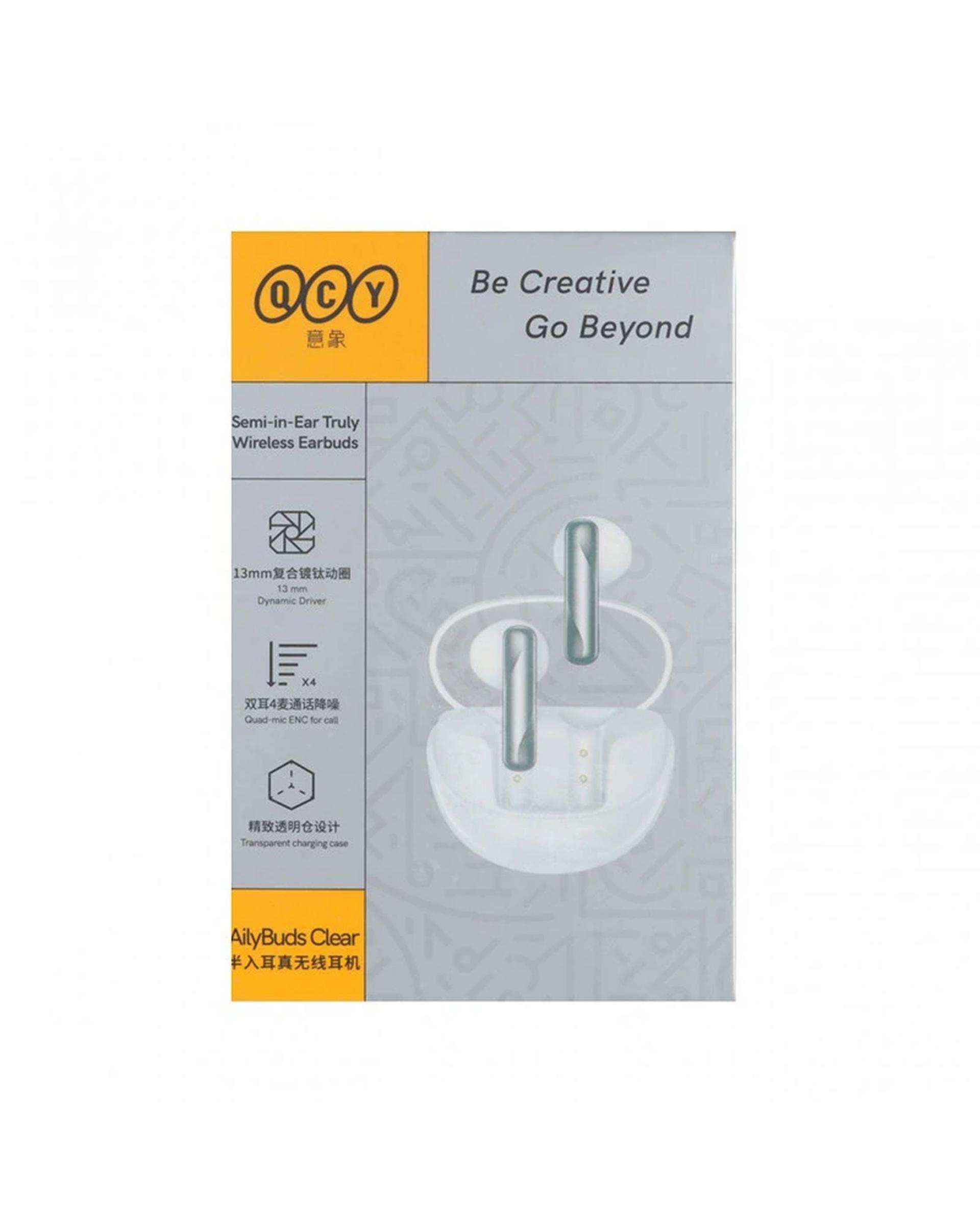 هندزفری بلوتوثی سفید کیو سی وای QCY مدل AliyBuds Clear BH24QT32A