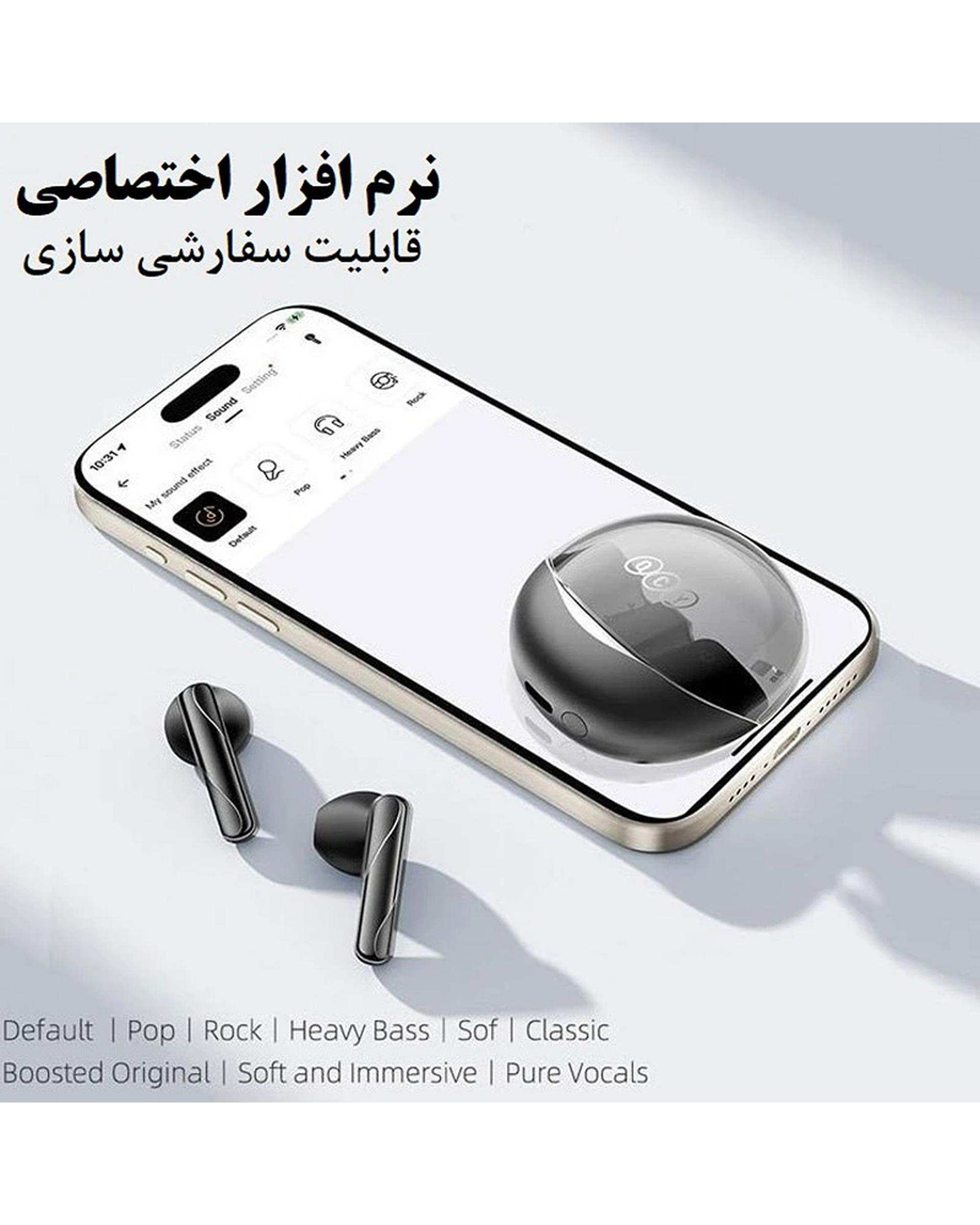 هندزفری بلوتوثی مشکی کیو سی وای QCY مدل AliyBuds Clear BH24QT32A