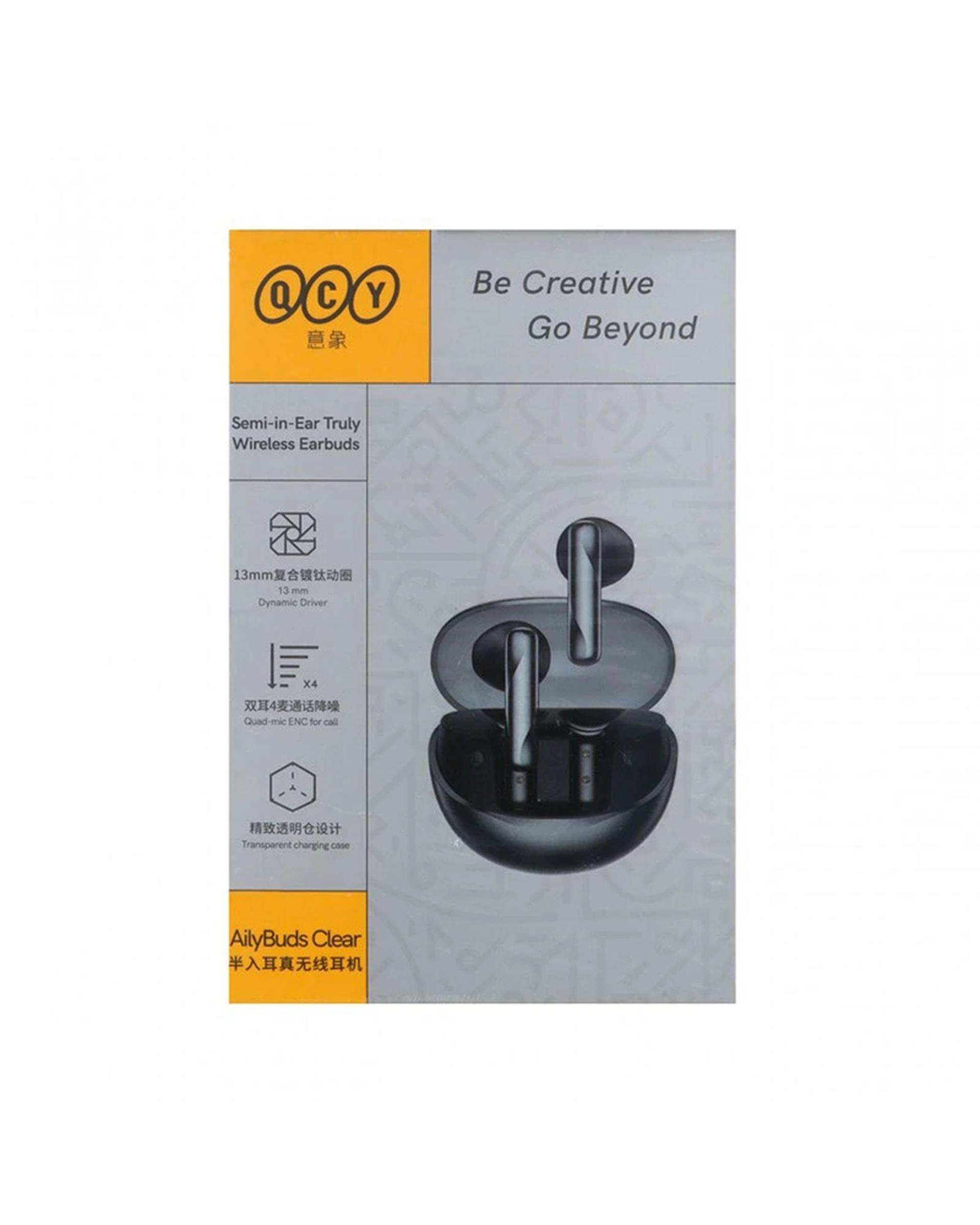 هندزفری بلوتوثی مشکی کیو سی وای QCY مدل AliyBuds Clear BH24QT32A