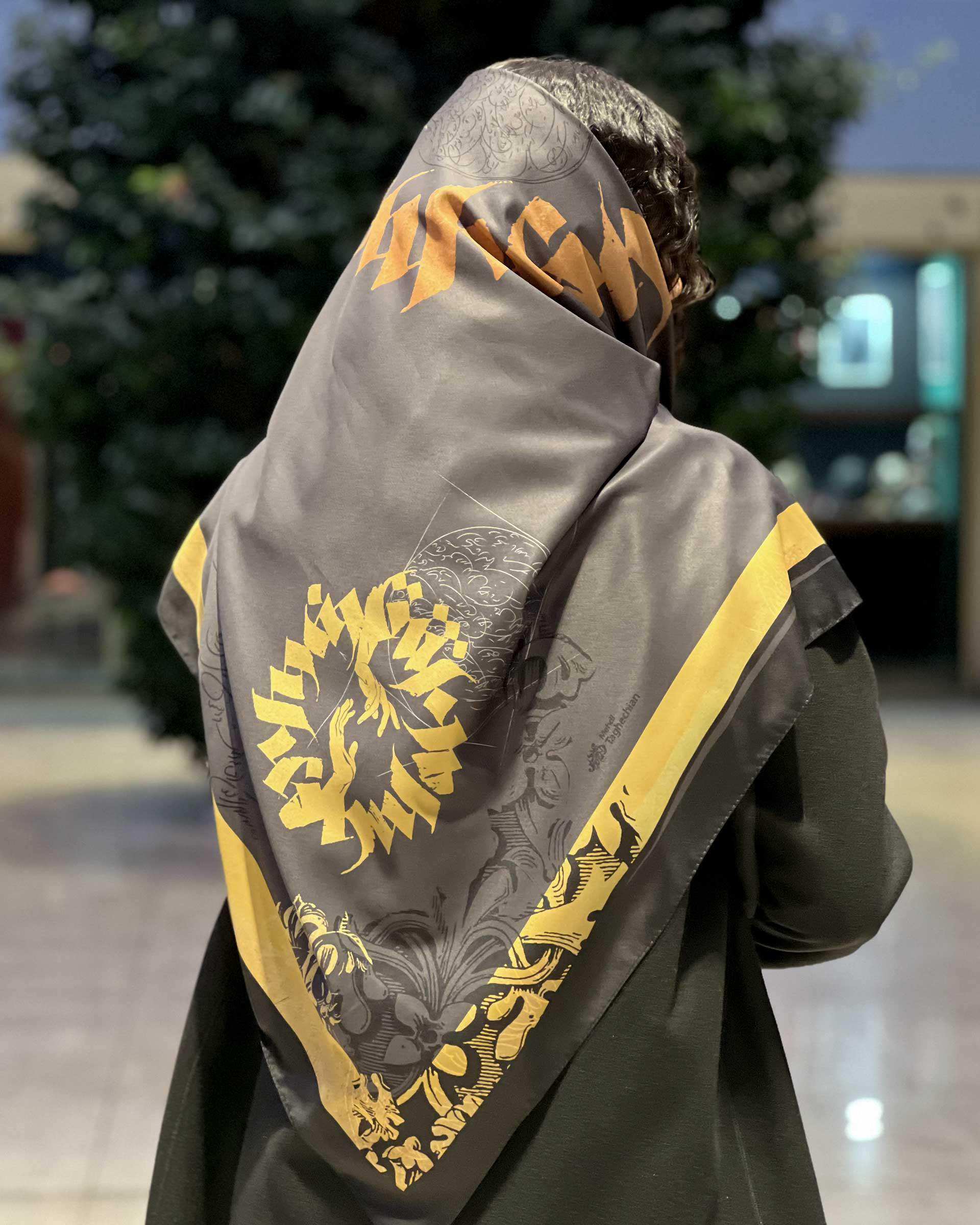 روسری زنانه دو رو طاقه چیان Taghechian مدل خورشید مهر