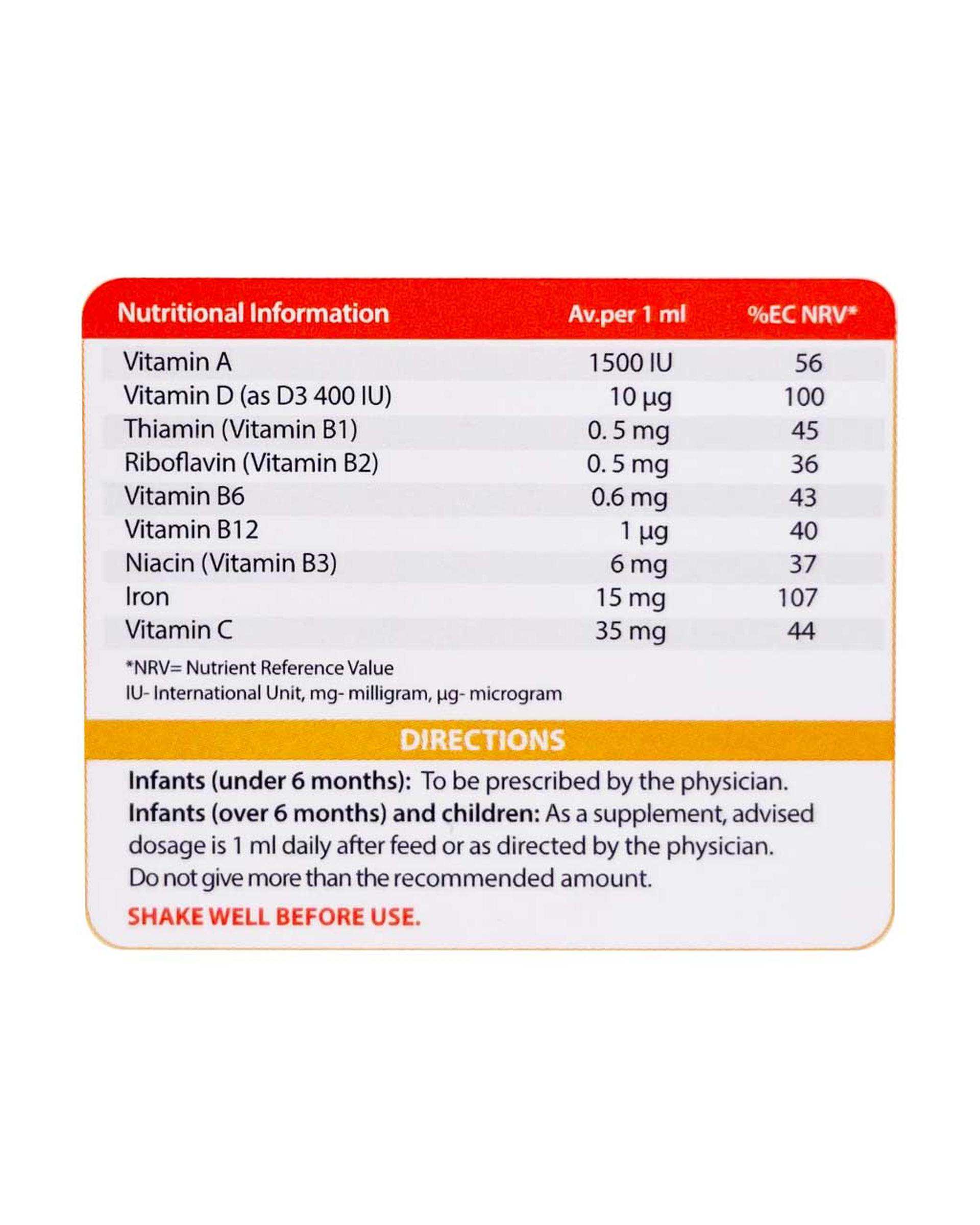 قطره خوراکی میم ویتابیوتیکس Vitabiotics حجم 30ml
