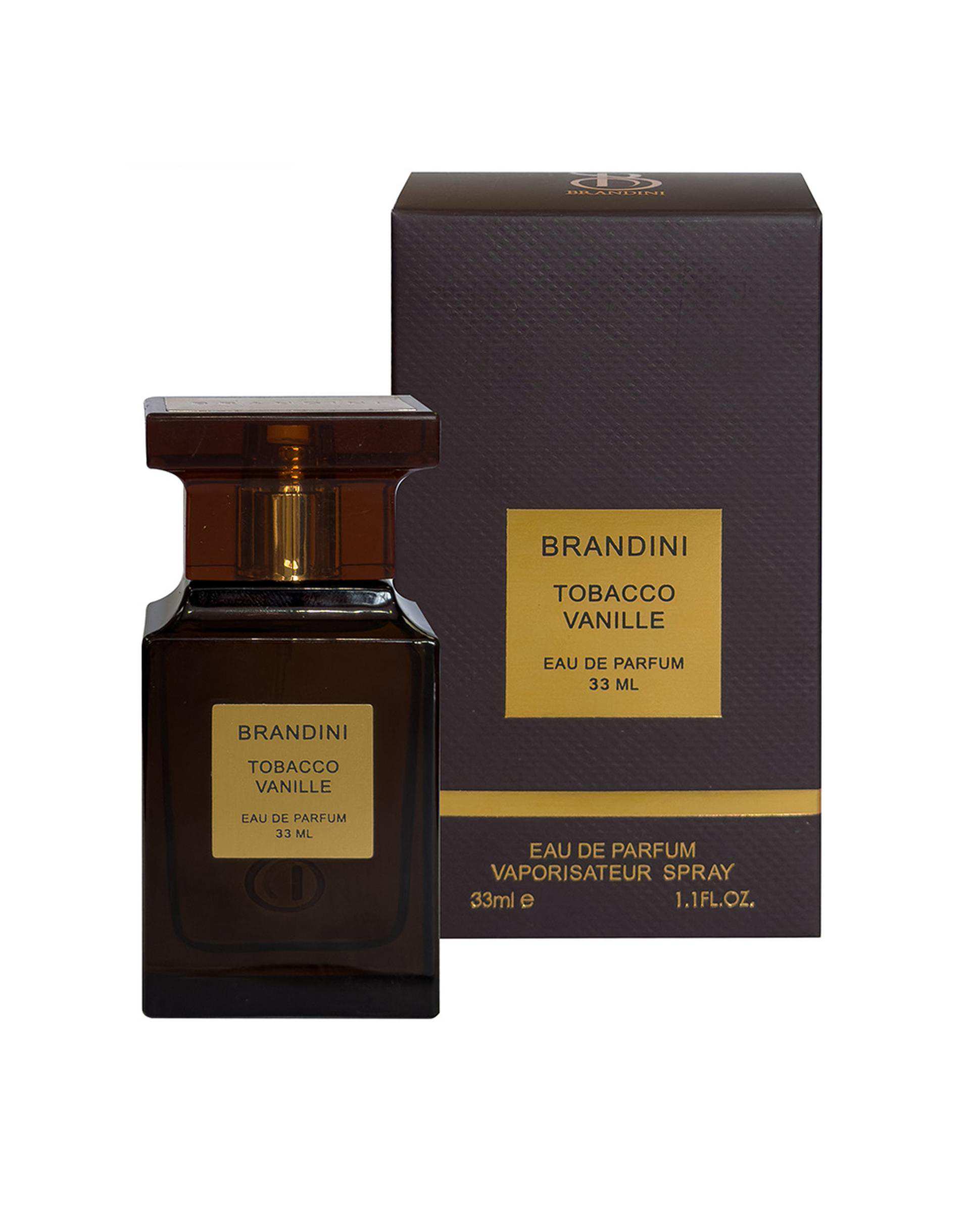 عطر جیبی برندینی Brandini مدل توباکو وانیل Tobacco Vanilleحجم 33ml