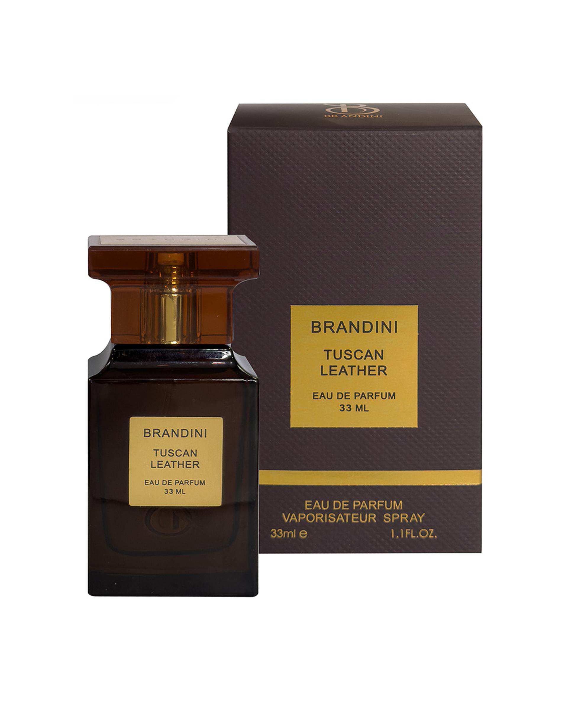 عطر جیبی برندینی Brandini مدل توسکان لدر Tuscan Leather حجم 33ml