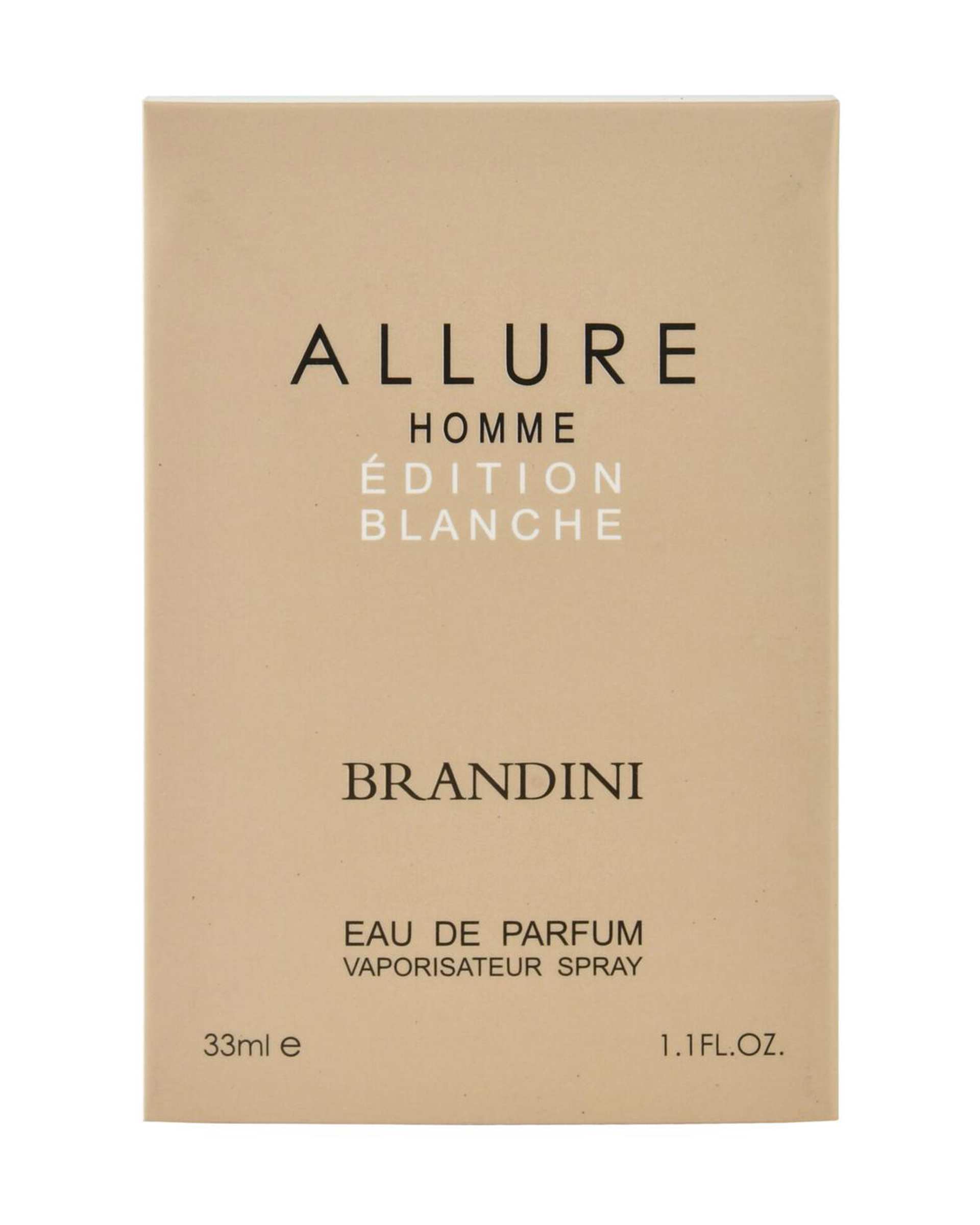 عطر جیبی مردانه برندینی Brandini مدل الور هم ادیشن بلانش Allure Homme Edition Blanche حجم 33ml