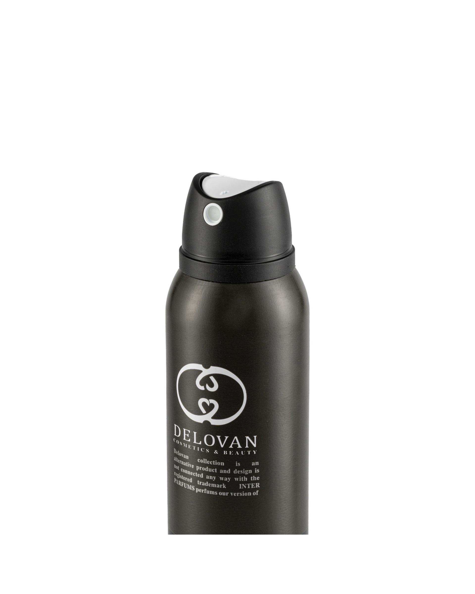 اسپری بدن مردانه دلوان Delvan مدل Encre Noire 106 حجم 200ml