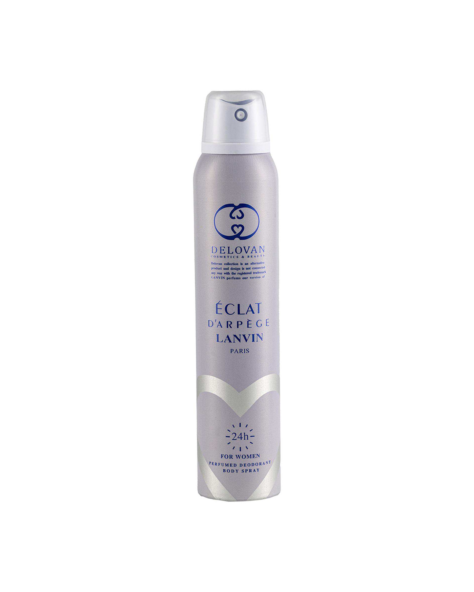 اسپری بدن زنانه دلوان Delvan مدل اکلت 202 حجم 200ml