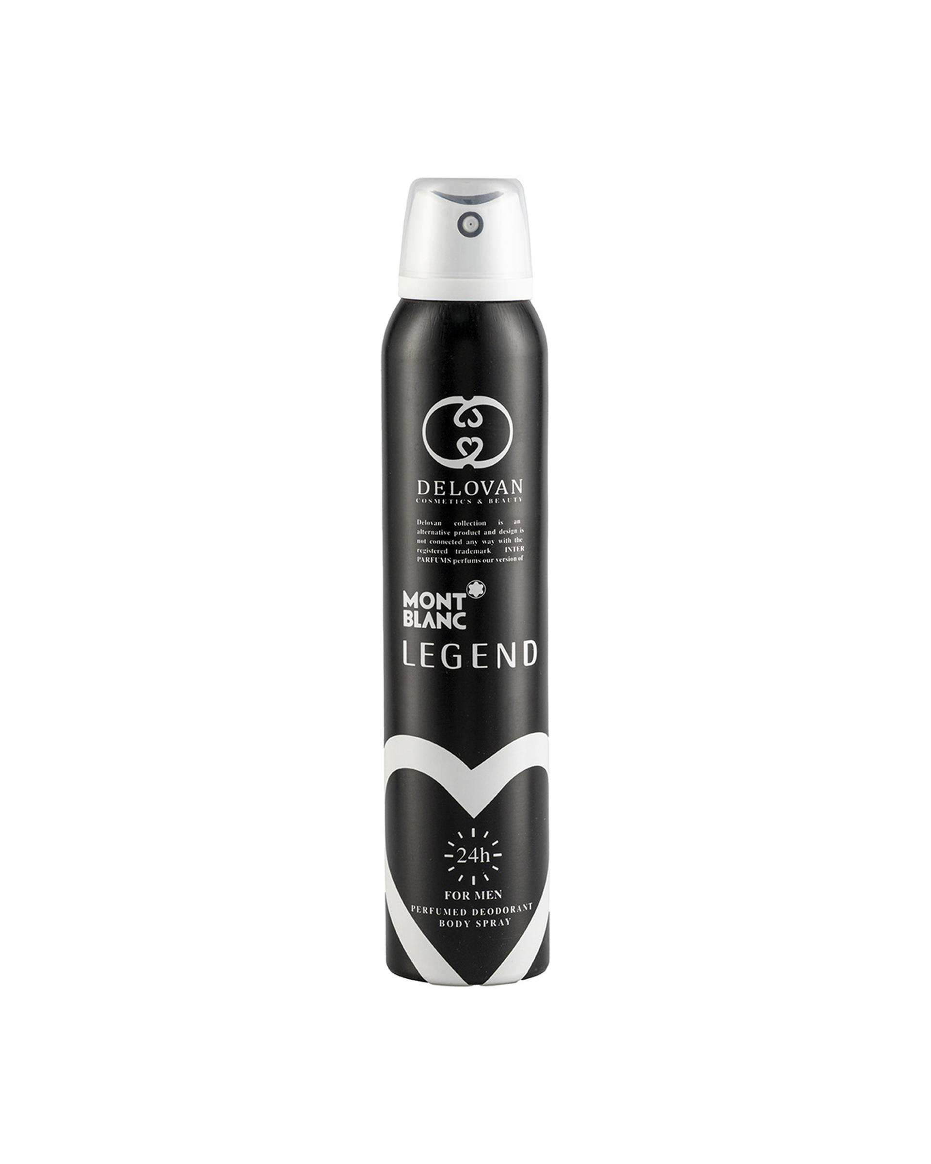 اسپری بدن مردانه دلوان Delvan مدل Montblanc Legend 107 حجم 200ml