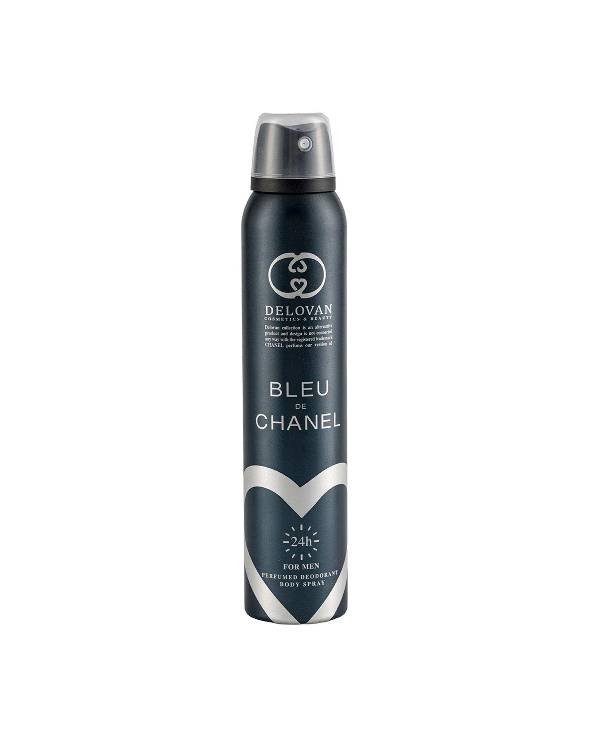 اسپری بدن مردانه دلوان Delvan مدل Blue Chanel 102 حجم 200ml