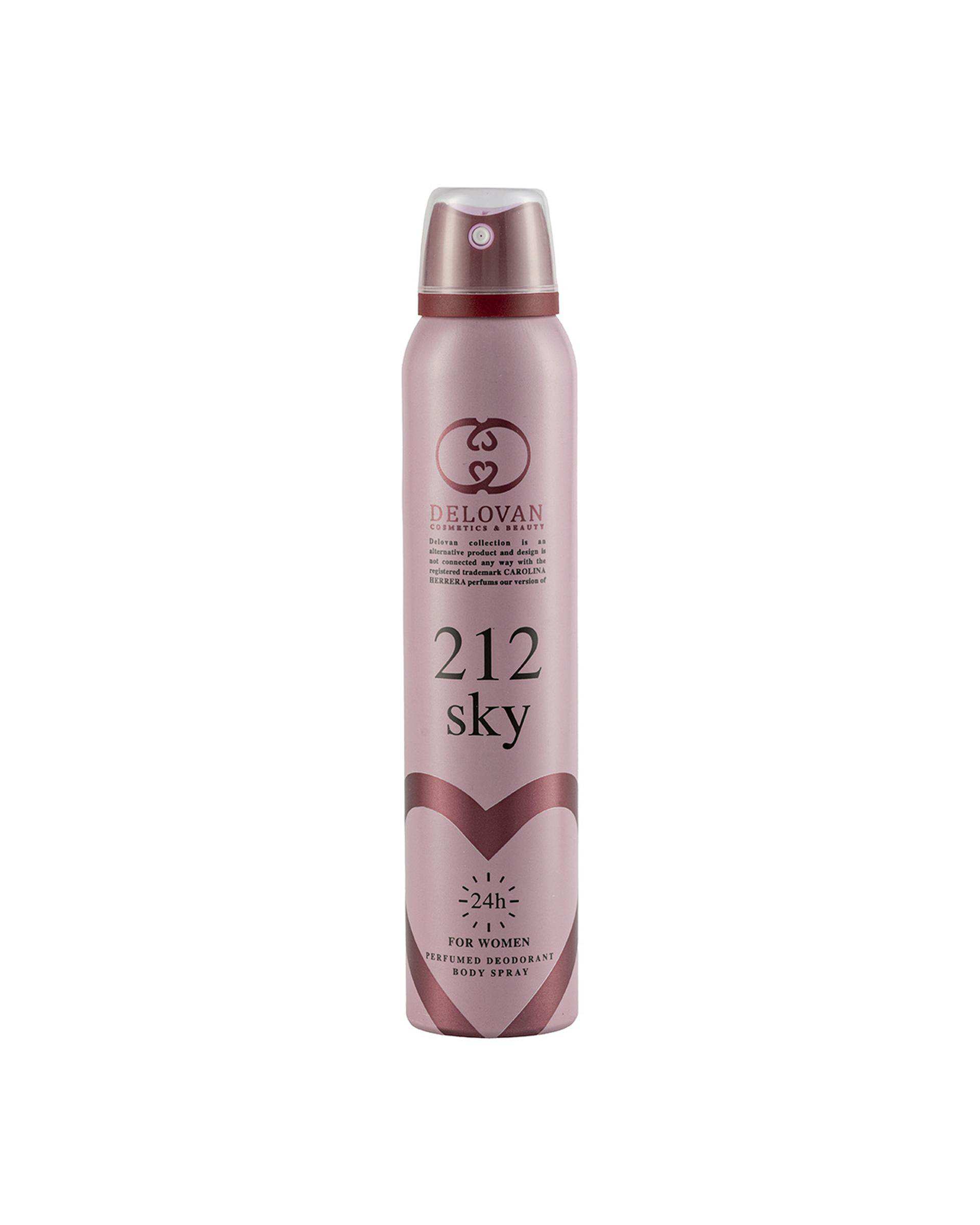 اسپری بدن مردانه دلوان Delvan مدل 212 Skyman 110 حجم 200ml