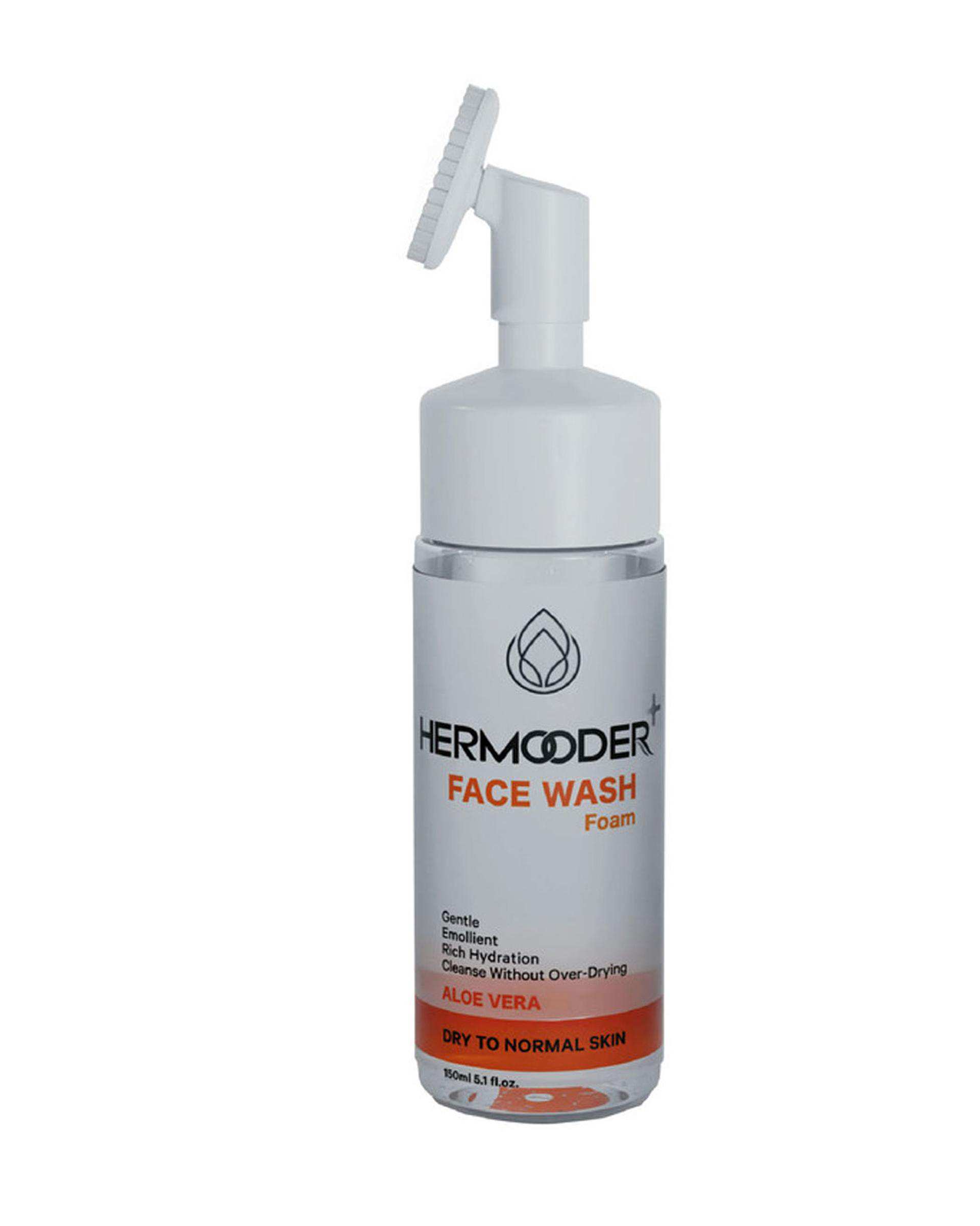 فوم شستشوی صورت هرمودر Hermooder مدل Aloe Vera حجم 150ml