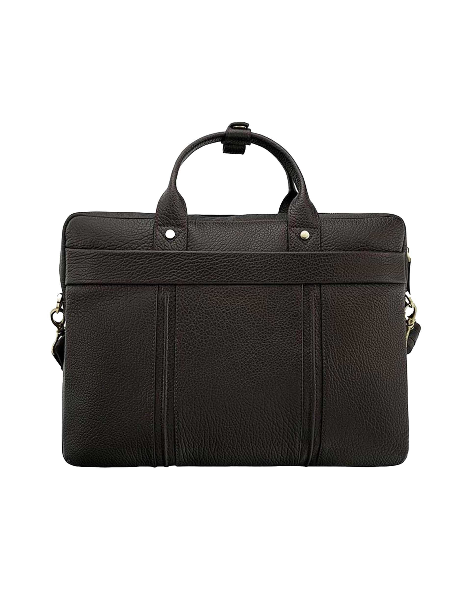 کیف چرم اداری قهوه ای نوین چرم Novin Leather مدل هاوری Fd- BE4817