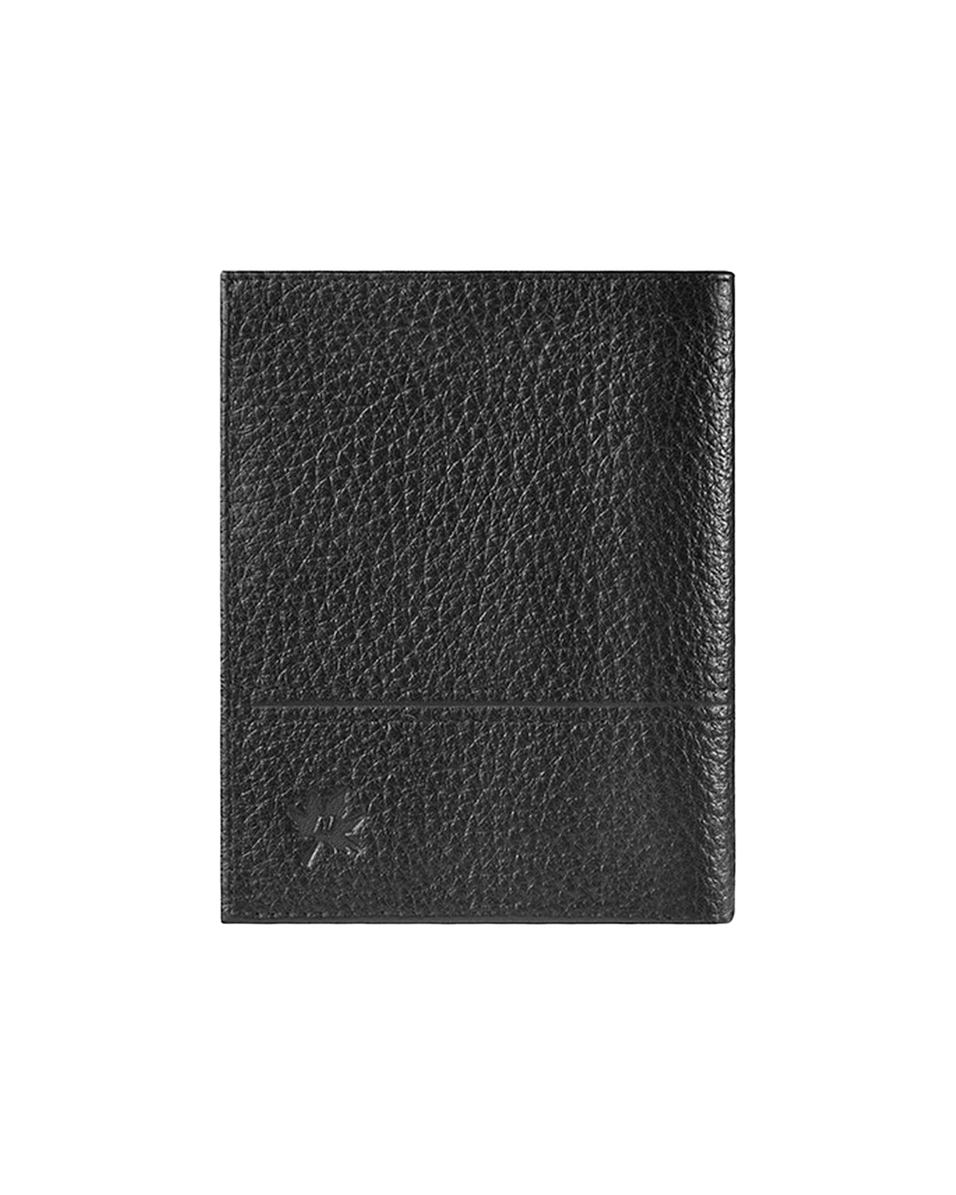 کیف پول چرم مشکی نوین چرم Novin Leather مدل سه آلبوم اسرار Fm- PE2529