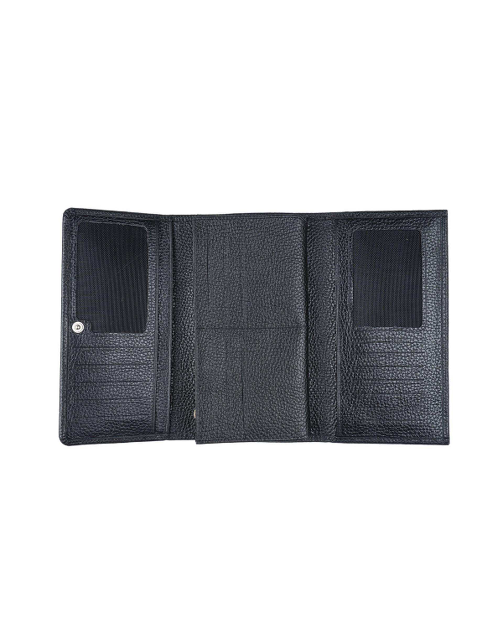 ست کیف پول و جاکارتی زنانه چرم مشکی نوین چرم Novin Leather مدل آلیس GB3621