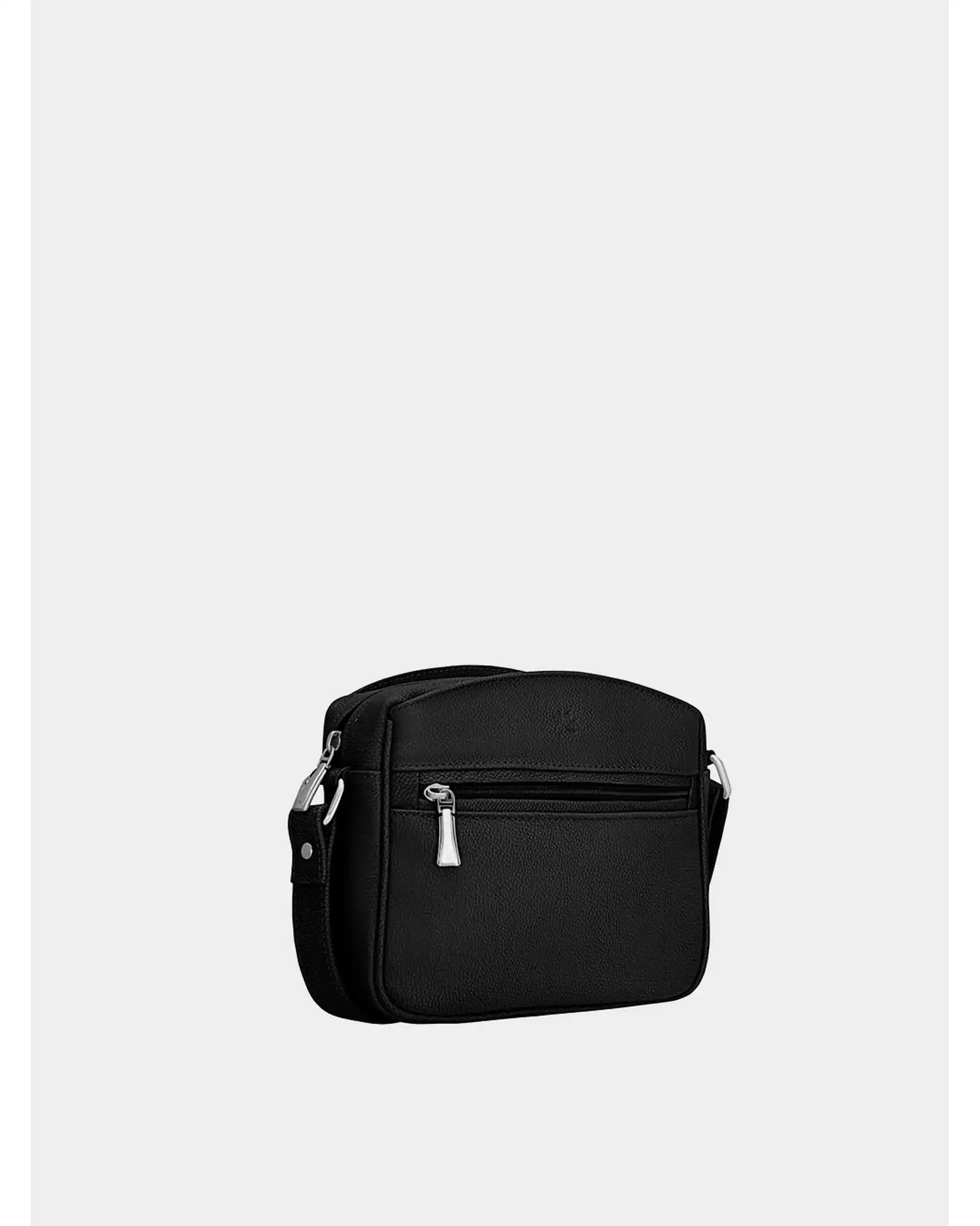کیف چرم دوشی زنانه مشکی نوین چرم Novin Leather مدل خاتون LHB4025