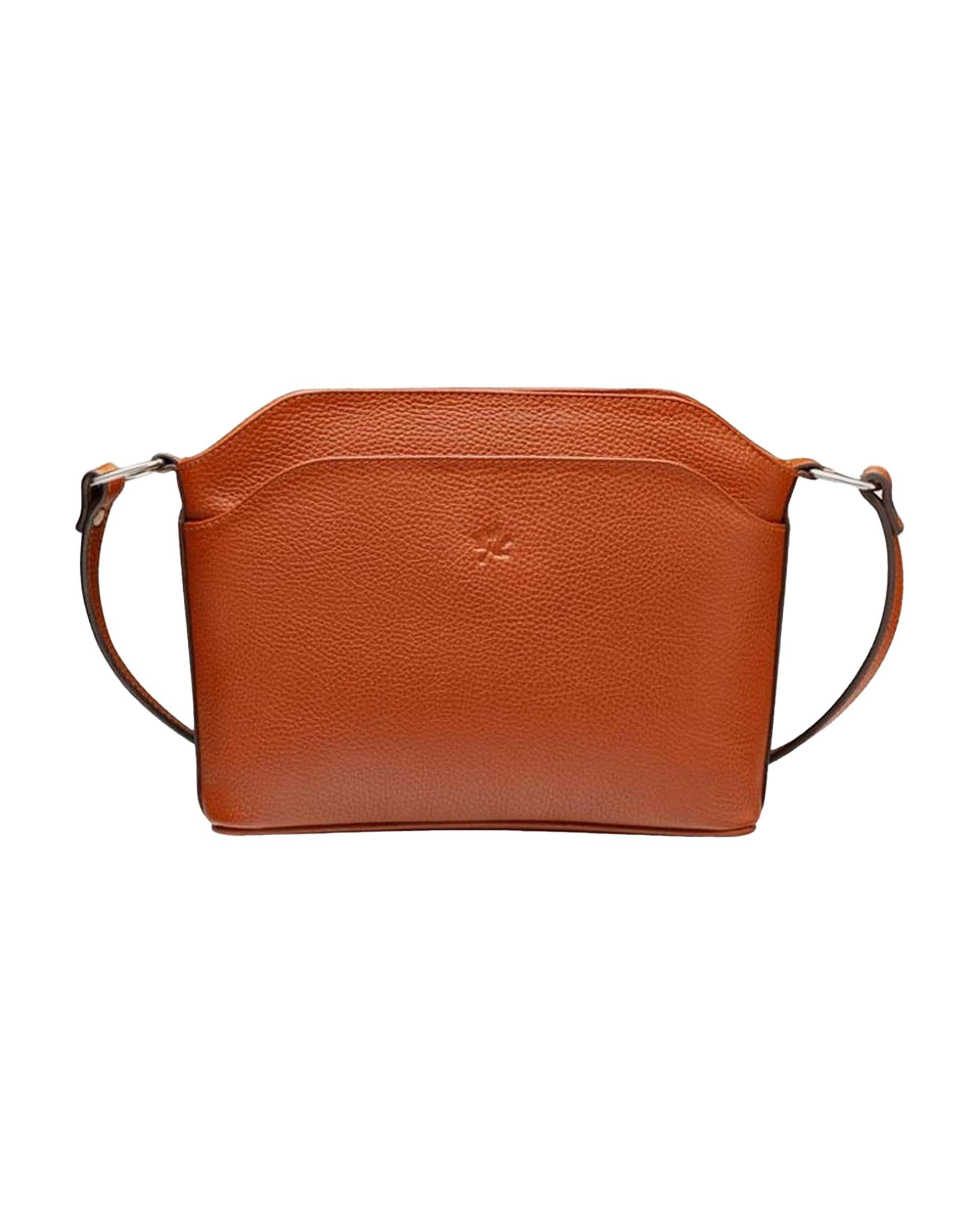 کیف چرم دوشی زنانه عسلی نوین چرم Novin Charm مدل مدل پرنیا LHB4324