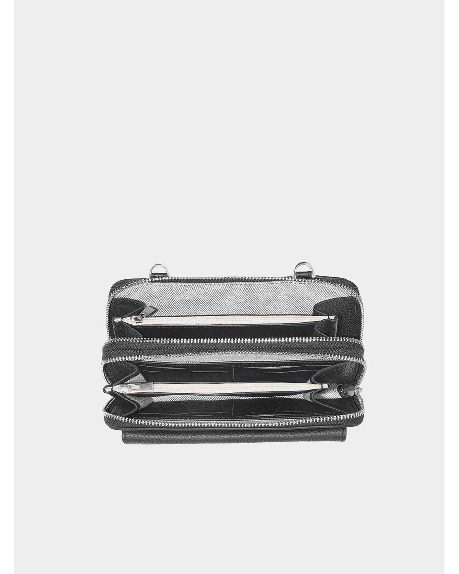 کیف چرم دوشی زنانه مشکی نوین چرم Novin Leather مدل لیانا LHB5026