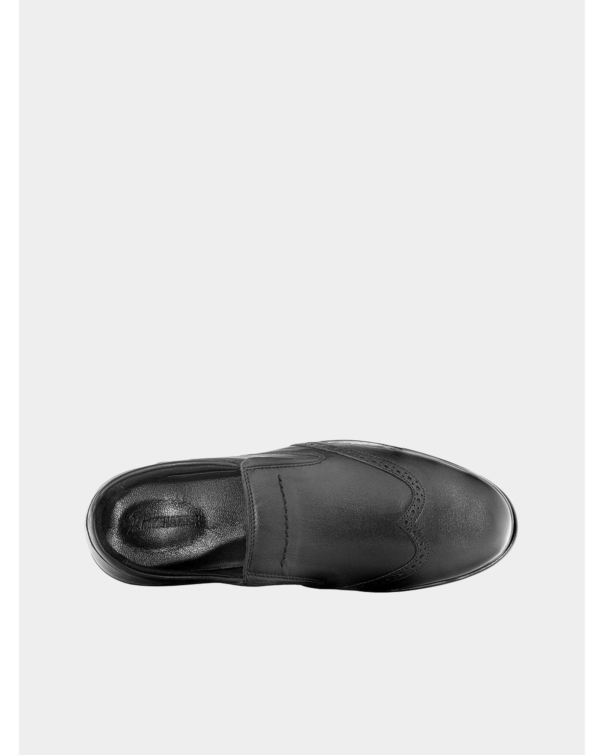 کفش چرم مردانه کژوال مشکی نوین چرم Novin Leather مدل 6228 MS3209