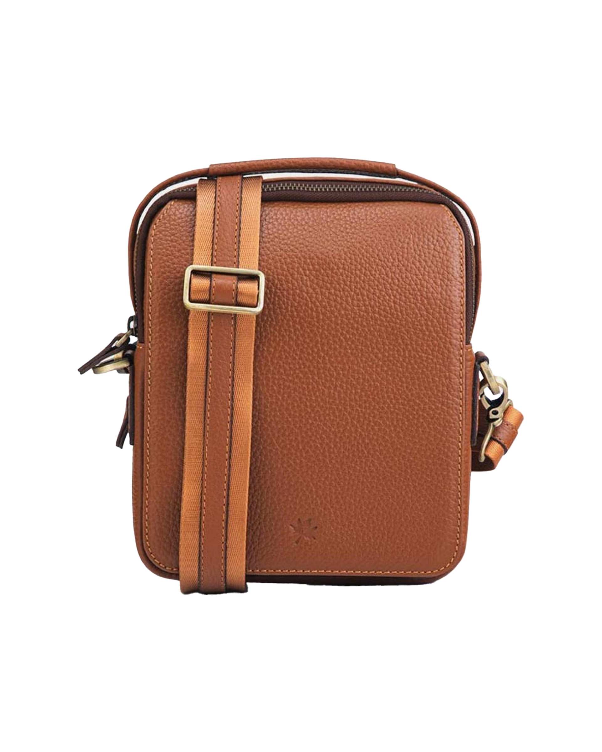 کیف چرم کراس بادی عسلی نوین چرم Novin Leather مدل فاران Fm- MSB3930