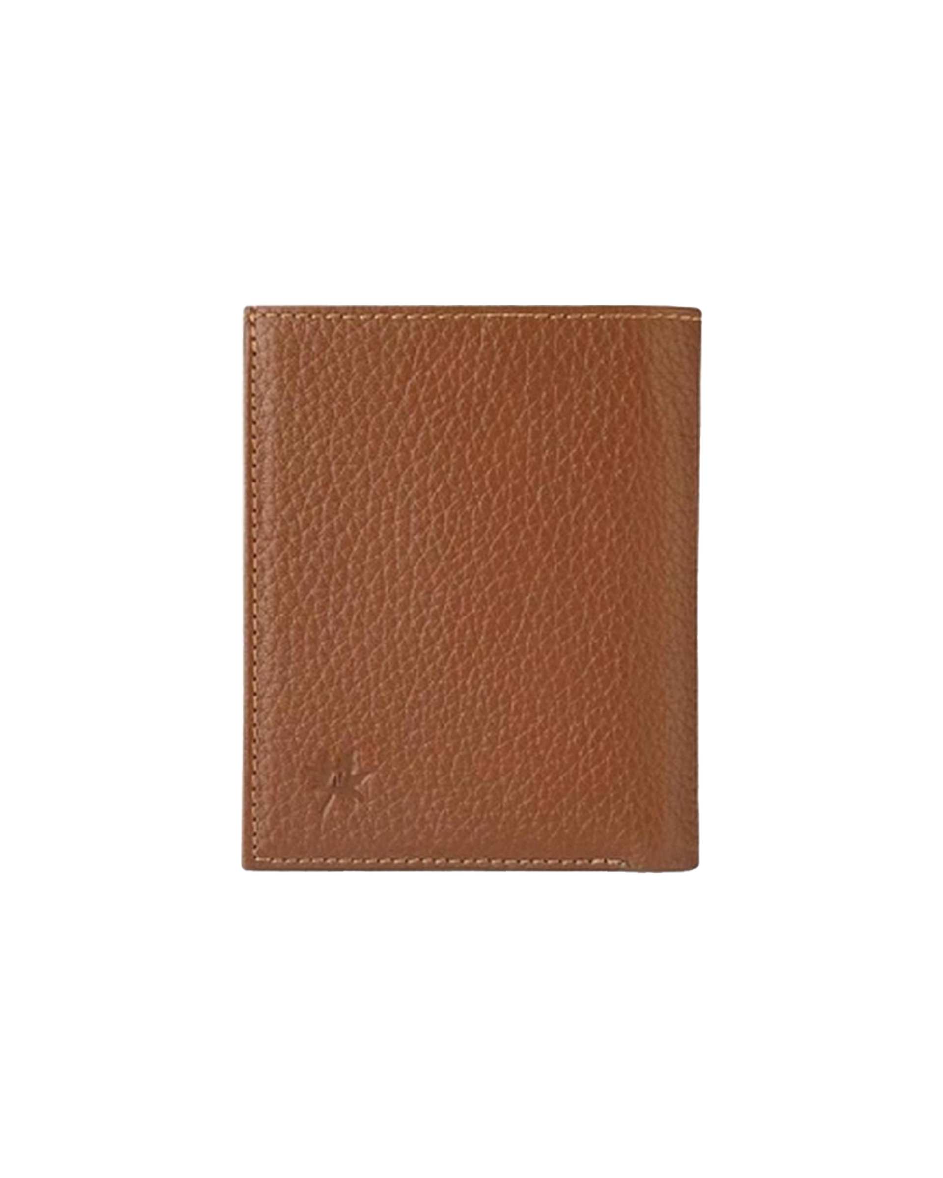 کیف پول چرم طبیعی عسلی نوین چرم Novin Leather مدل ثارمان PE2548