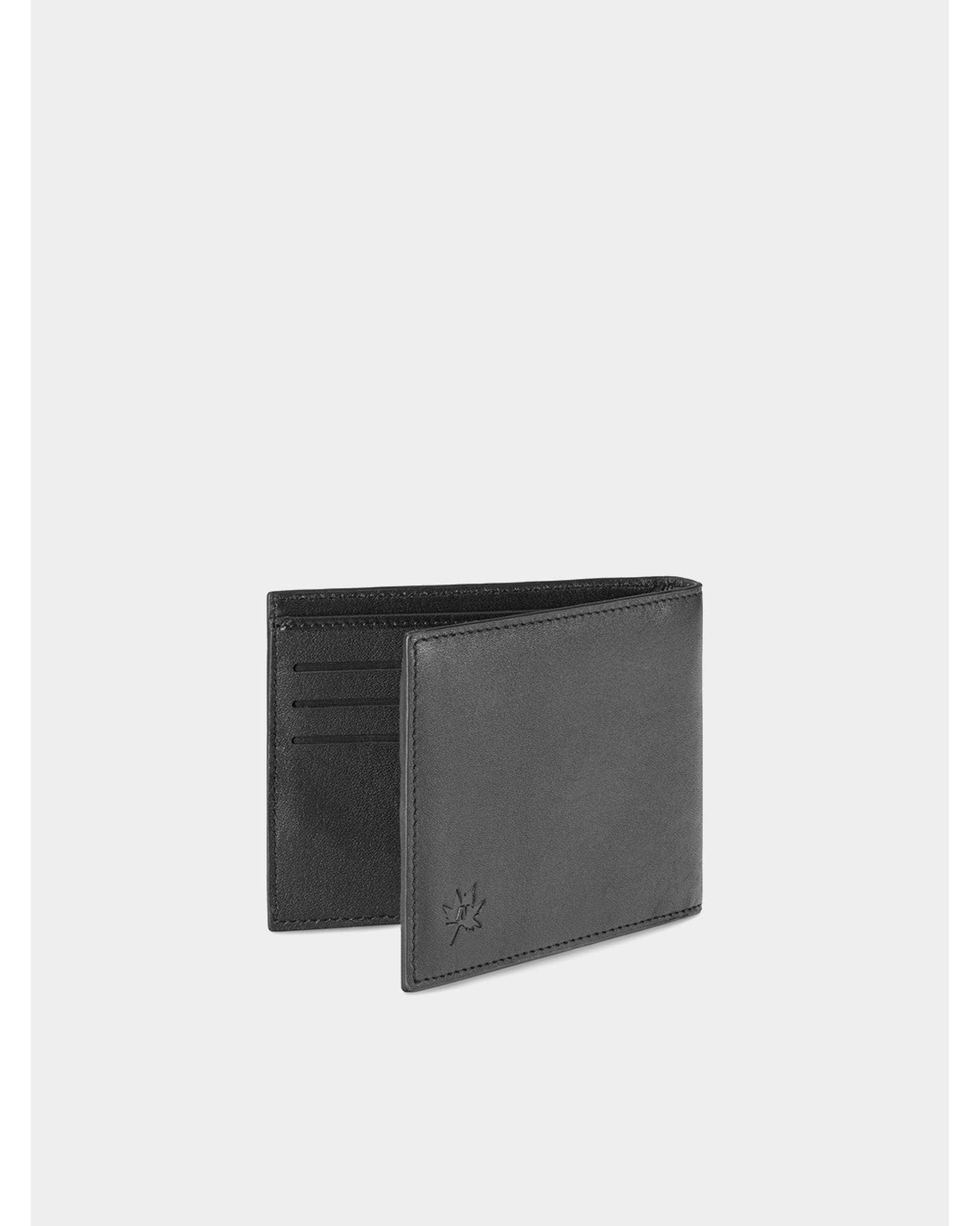 کیف پول چرم مشکی نوین چرم Novin Leather مدل آرتا PE2658