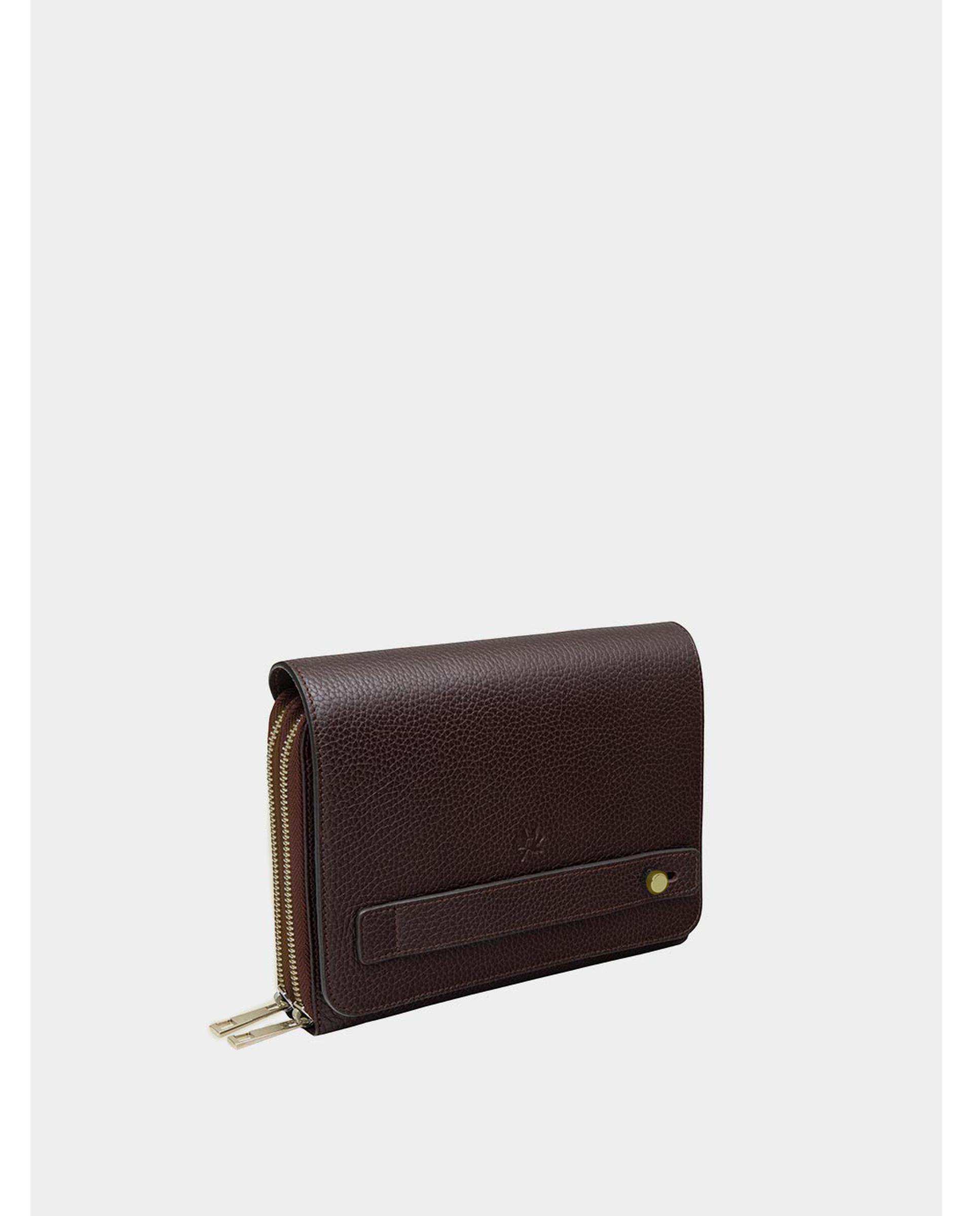 کیف پاسپورتی چرم مردانه قهوه ای نوین چرم Novin Leather مدل 935 WB3710