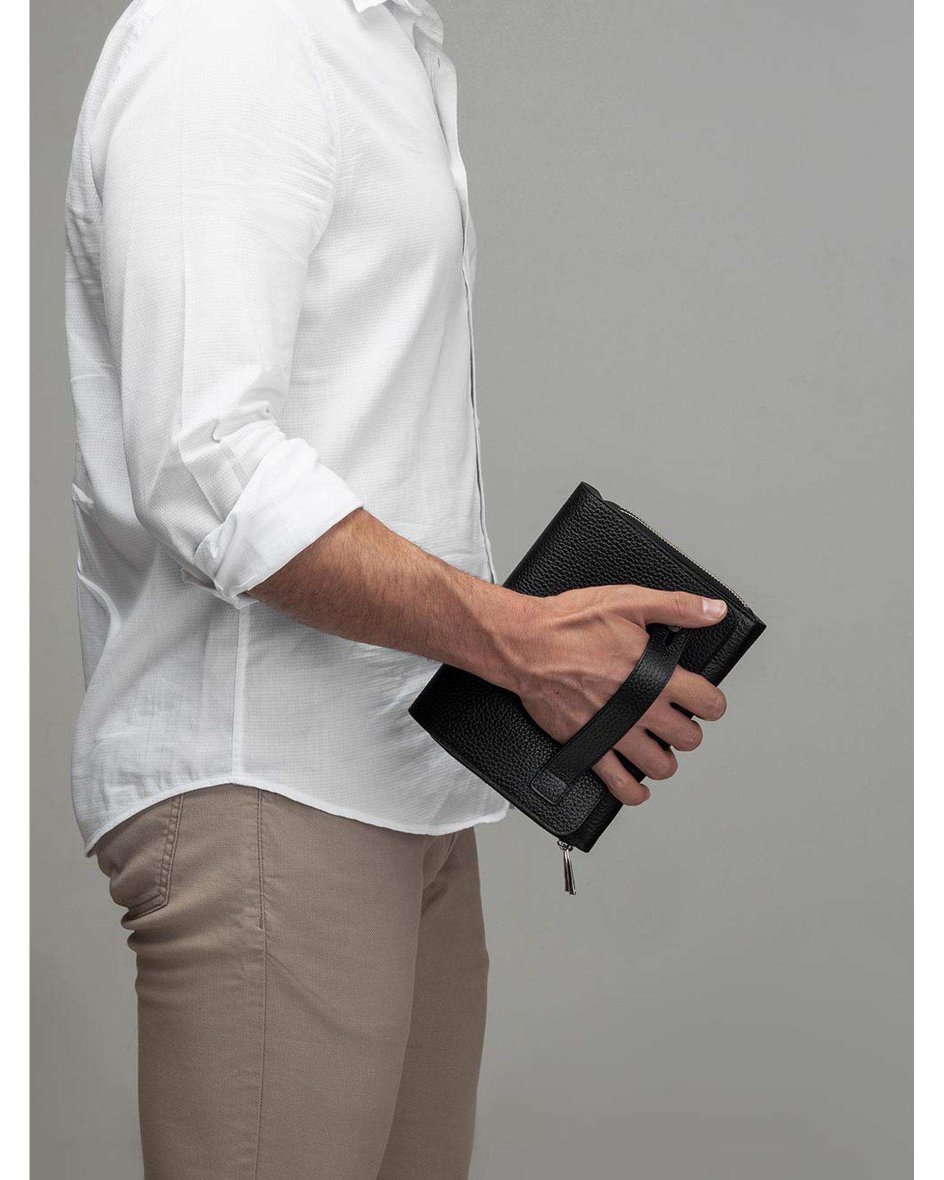 کیف پاسپورتی چرم مردانه مشکی نوین چرم Novin Leather مدل 935 WB3710