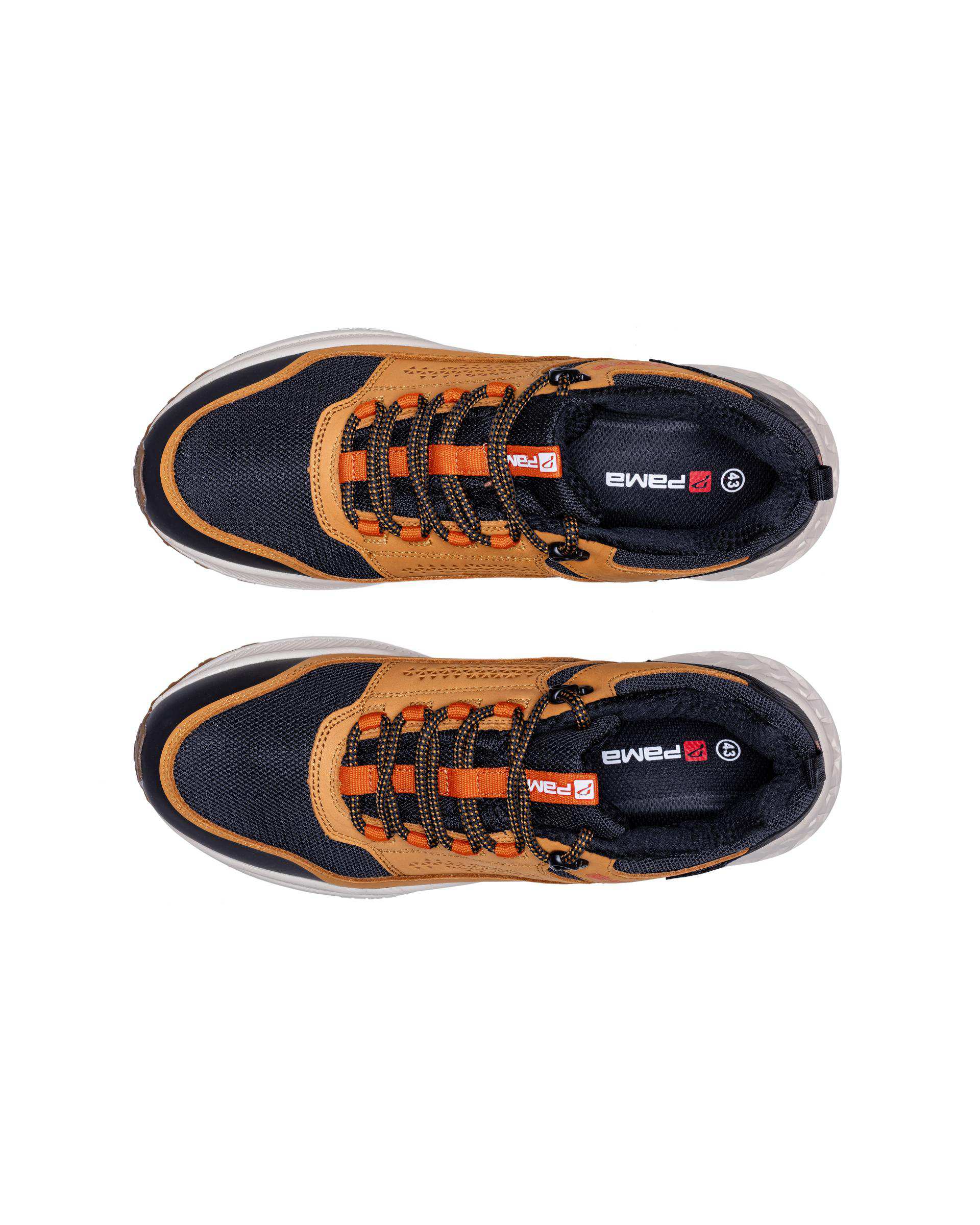 کفش مردانه روزمره مشکی عسلی پاما Pama مدل DAV38