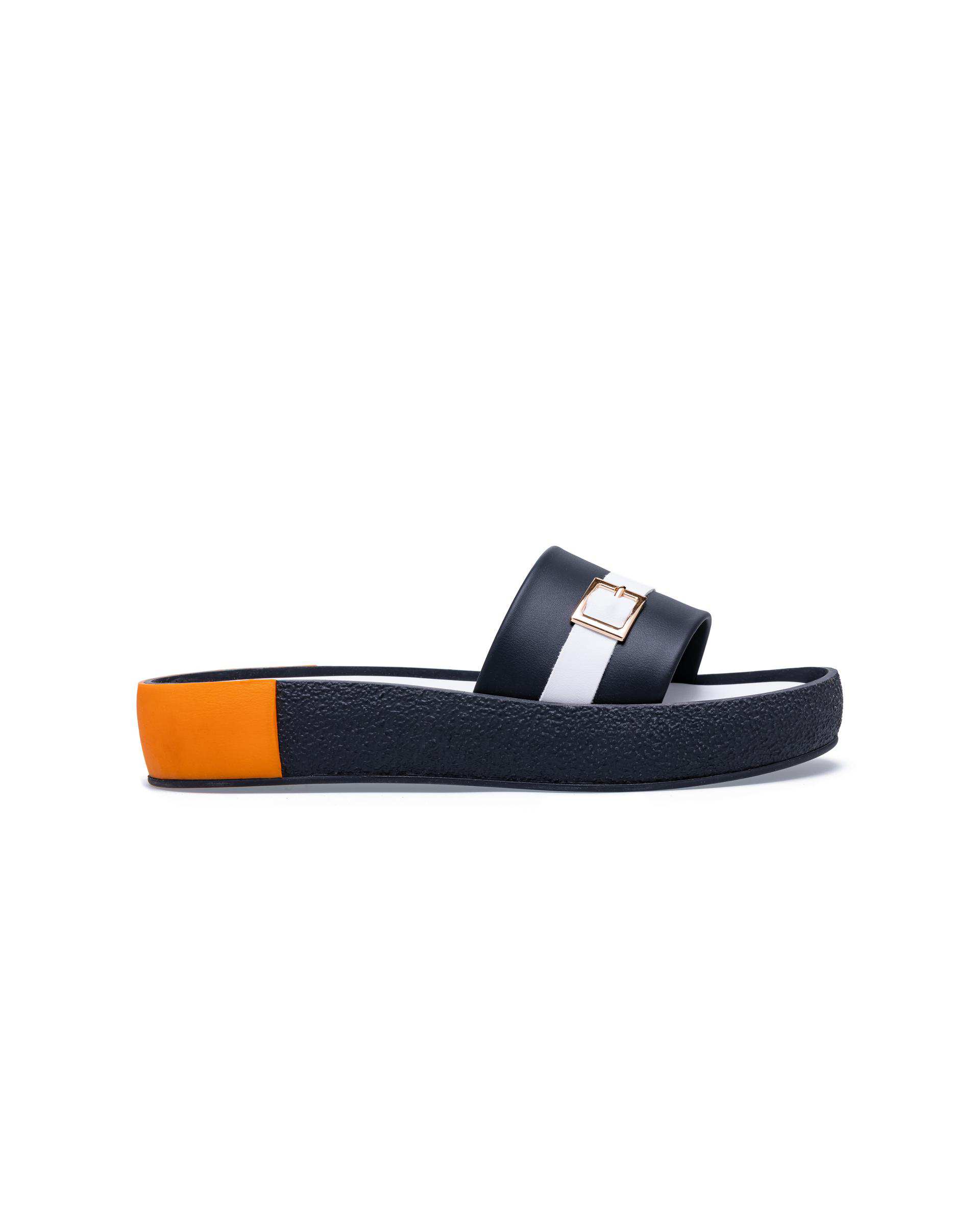 صندل زنانه مشکی سفید سلما پاما Pama مدل CSLMA